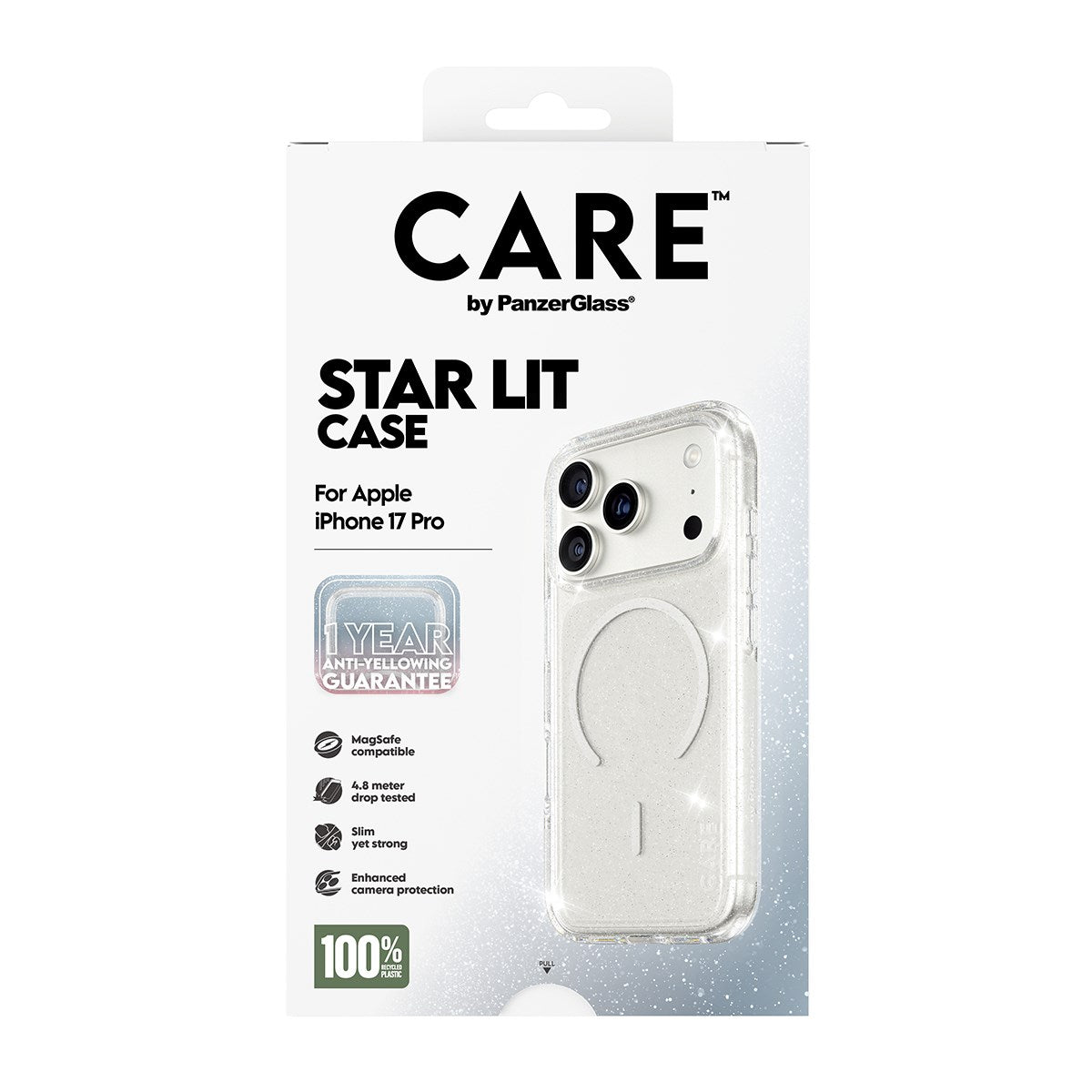 CARE by PanzerGlass® Urban Explorer Case Star Lit m. Hvid MagSafe iPhone 17 Pro