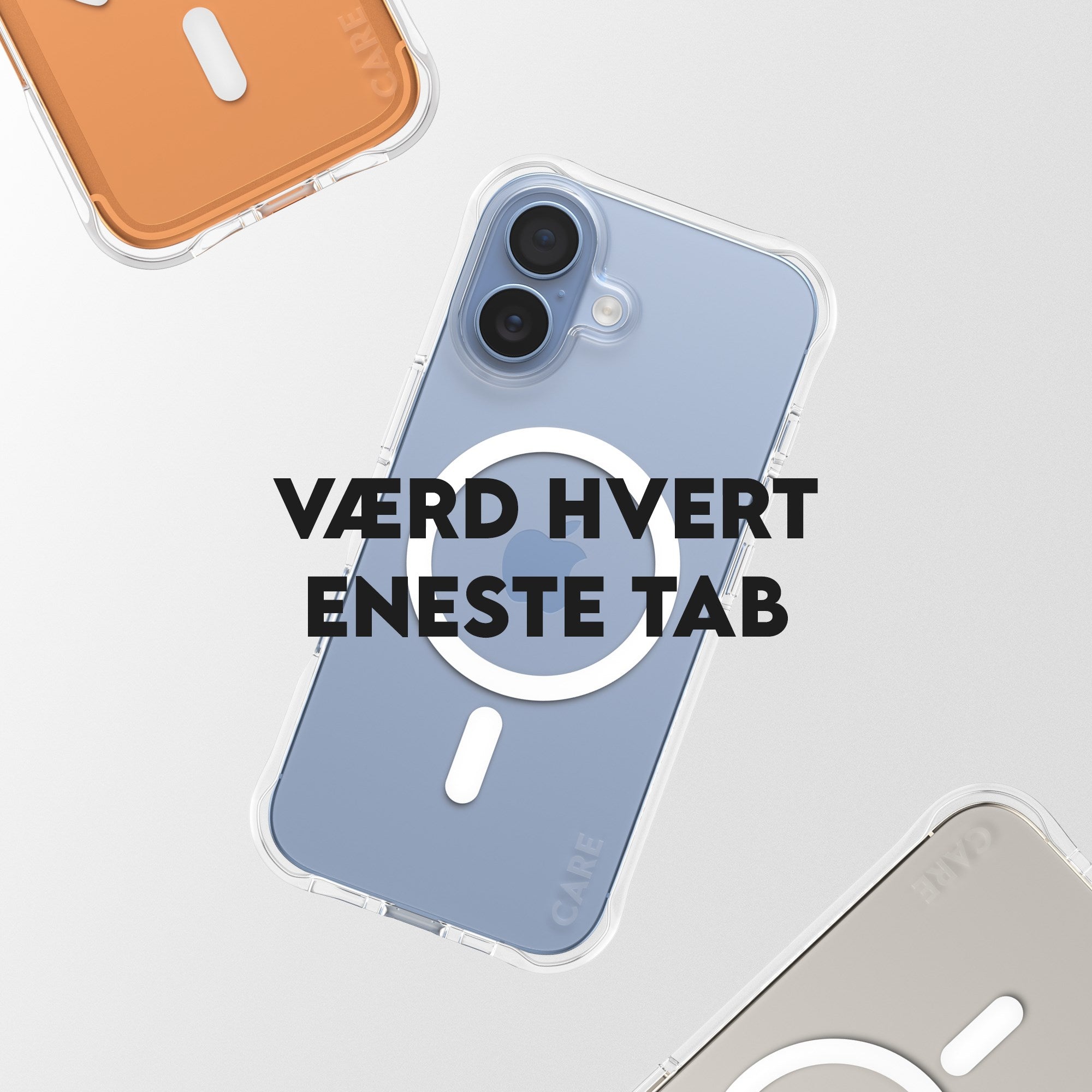 CARE™ by PanzerGlass® Samba Case Transparent m. Hvid MagSafe iPhone 17