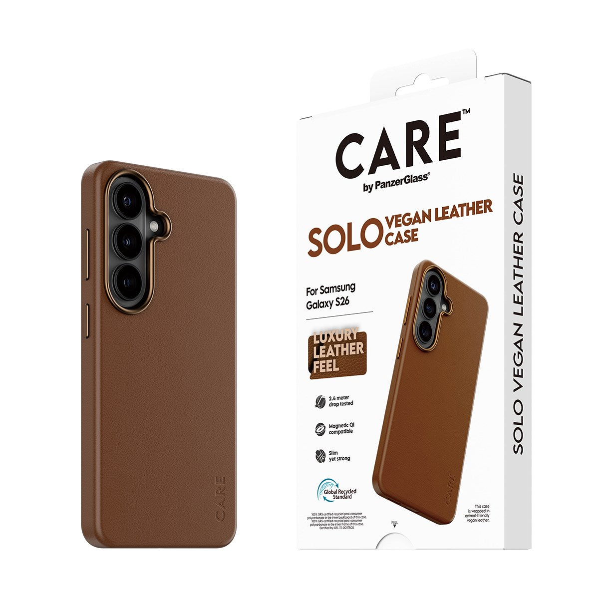 CARE™ by PanzerGlass® Solo Case Brun m. Qi Samsung Galaxy S26