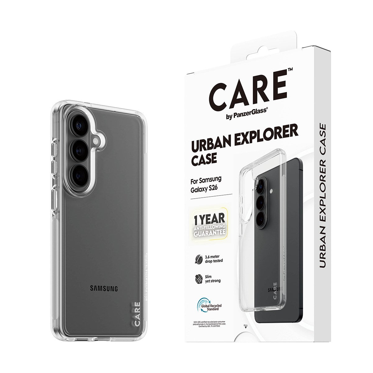 CARE™ by PanzerGlass® Urban Explorer Case Transparant Samsung Galaxy S26