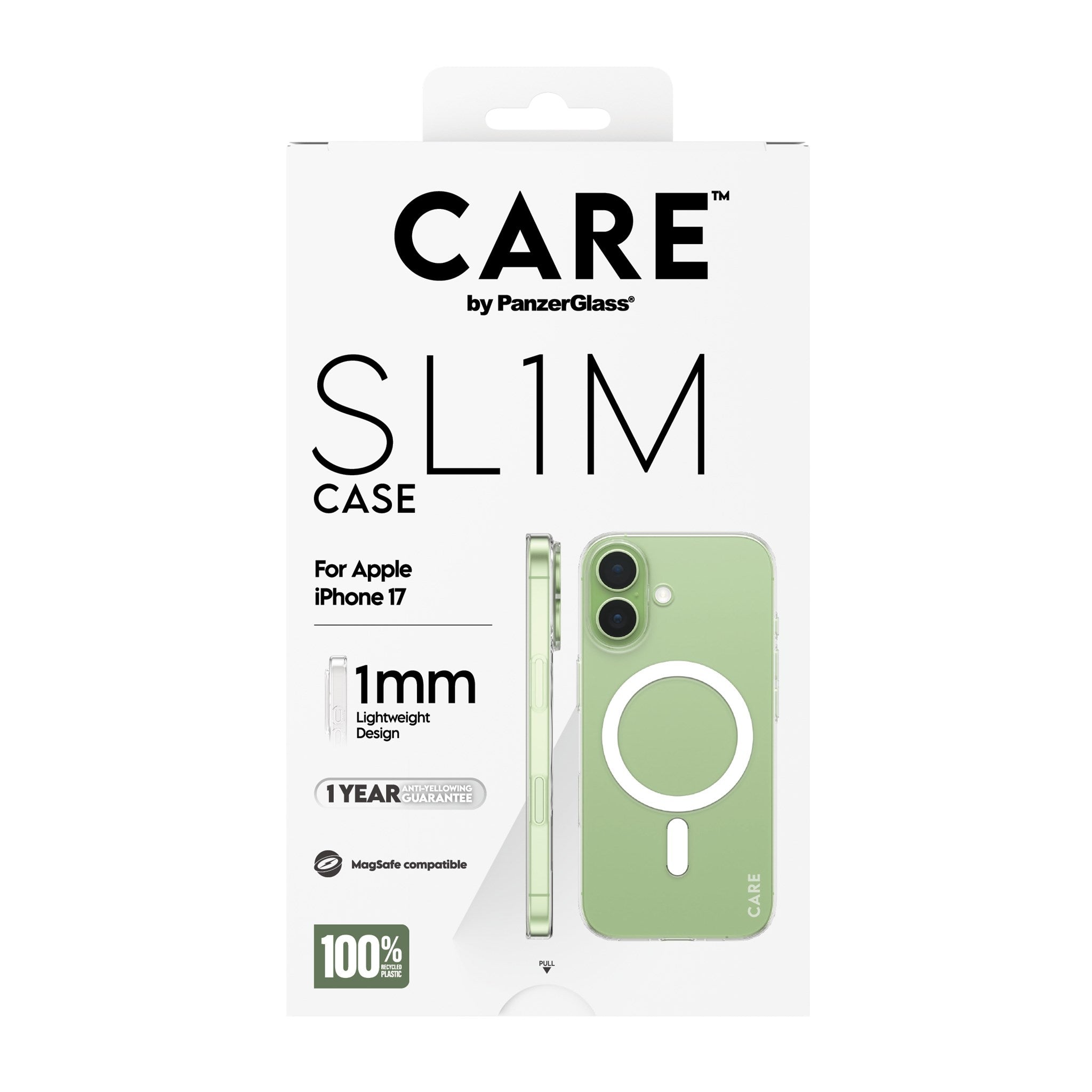 CARE™ by PanzerGlass® SL1M Case Transparent m. MagSafe iPhone 17