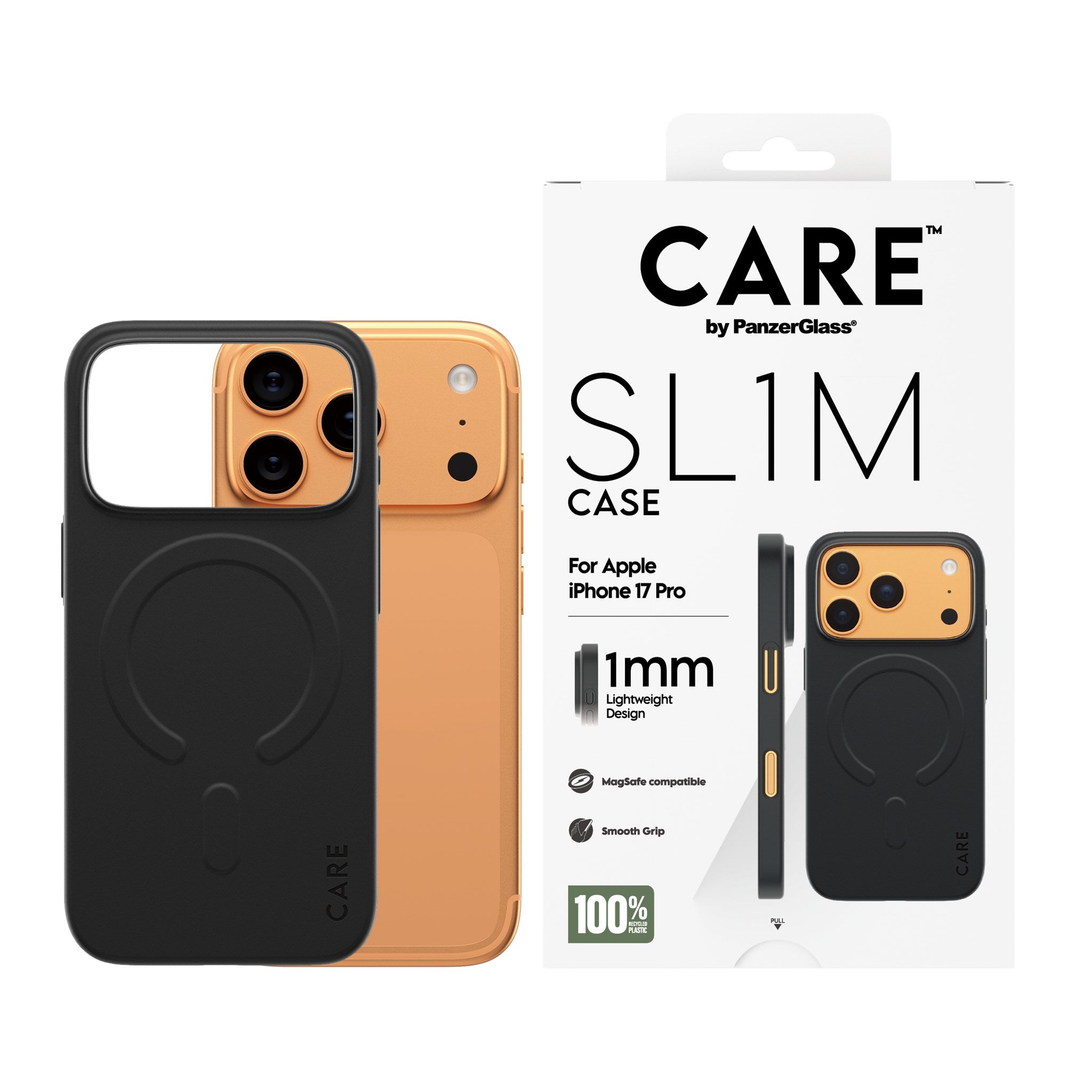 CARE™ by PanzerGlass® SL1M Case Sort m. MagSafe iPhone 17 Pro