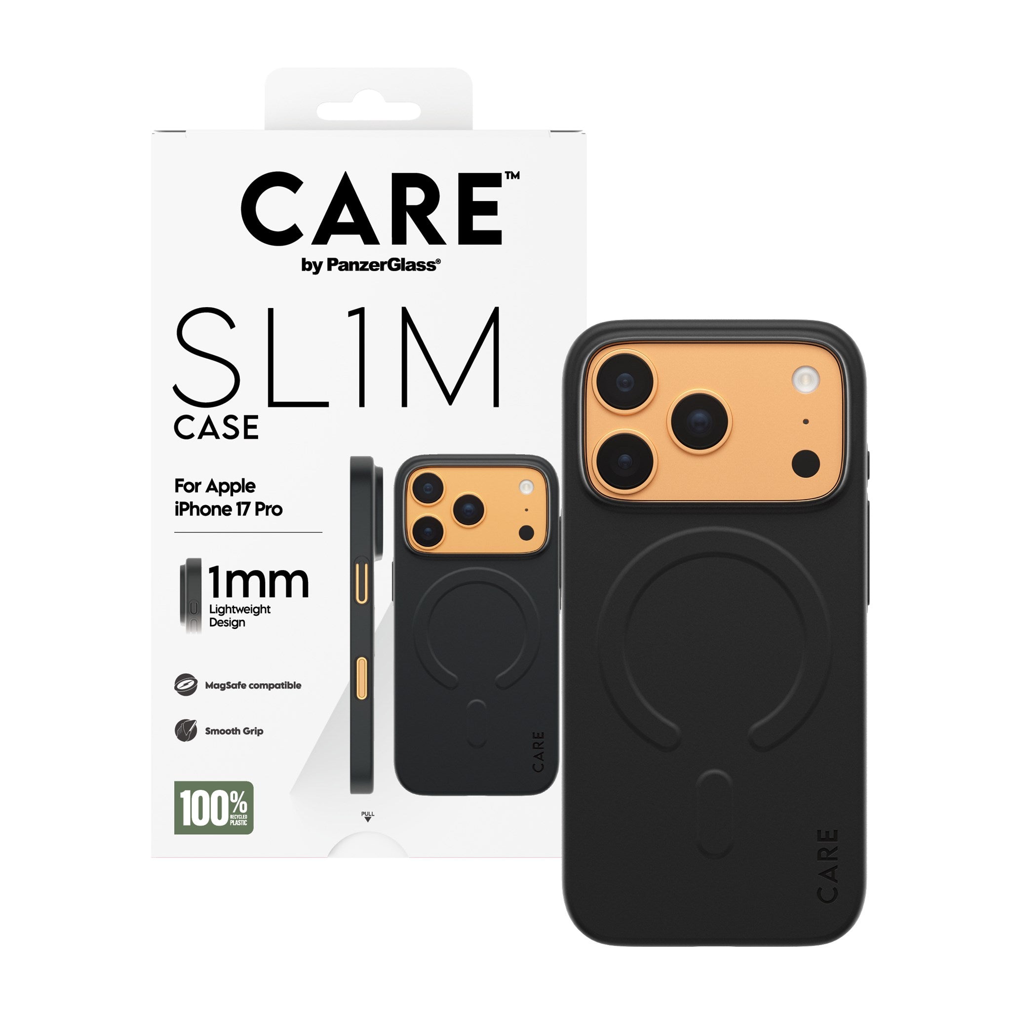 CARE™ by PanzerGlass® SL1M Case Sort m. MagSafe iPhone 17 Pro