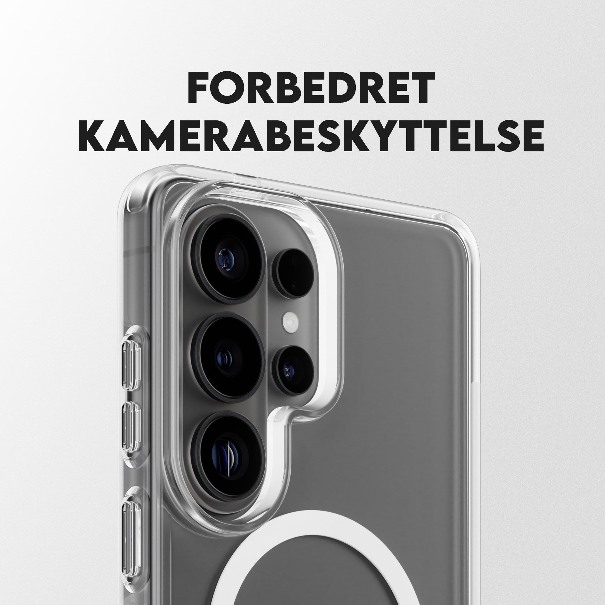 CARE™ by PanzerGlass® Urban Explorer Case Transparant m. Hvid Qi Samsung Galaxy S26 Ultra