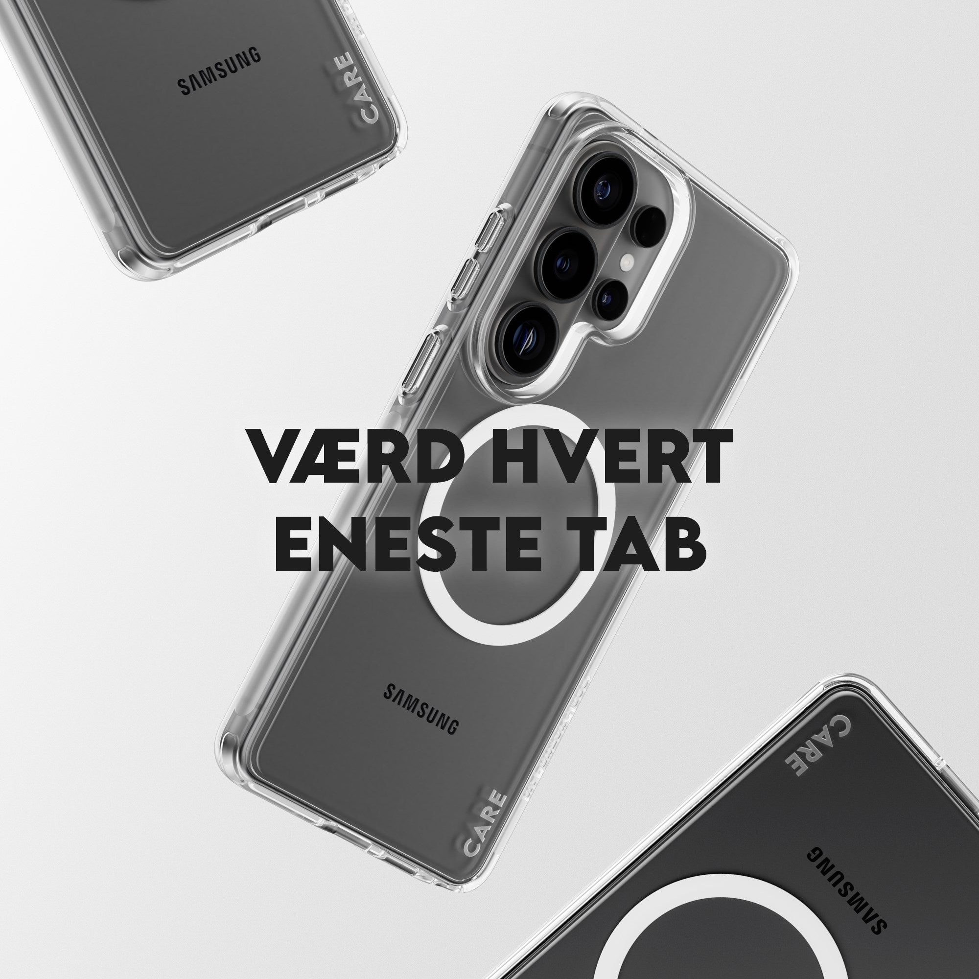 CARE™ by PanzerGlass® Urban Explorer Case Transparant m. Hvid Qi Samsung Galaxy S26 Ultra