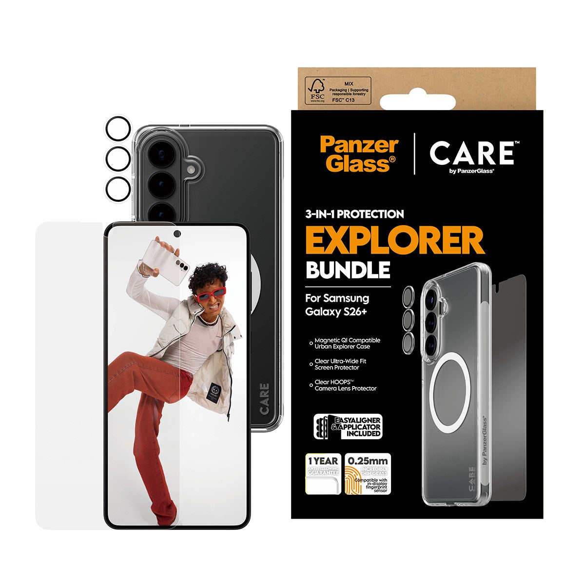 PanzerGlass® | CARE™ by PanzerGlass® 3-in-1 Pakke Samsung Galaxy S26+
