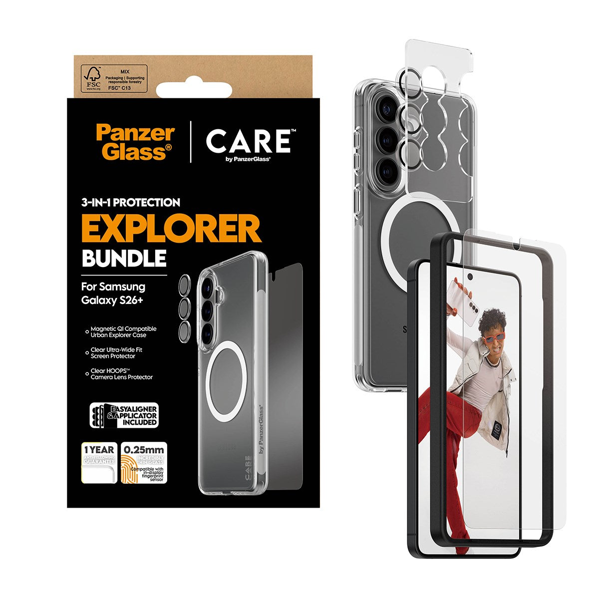 PanzerGlass® | CARE™ by PanzerGlass® 3-in-1 Pakke Samsung Galaxy S26+