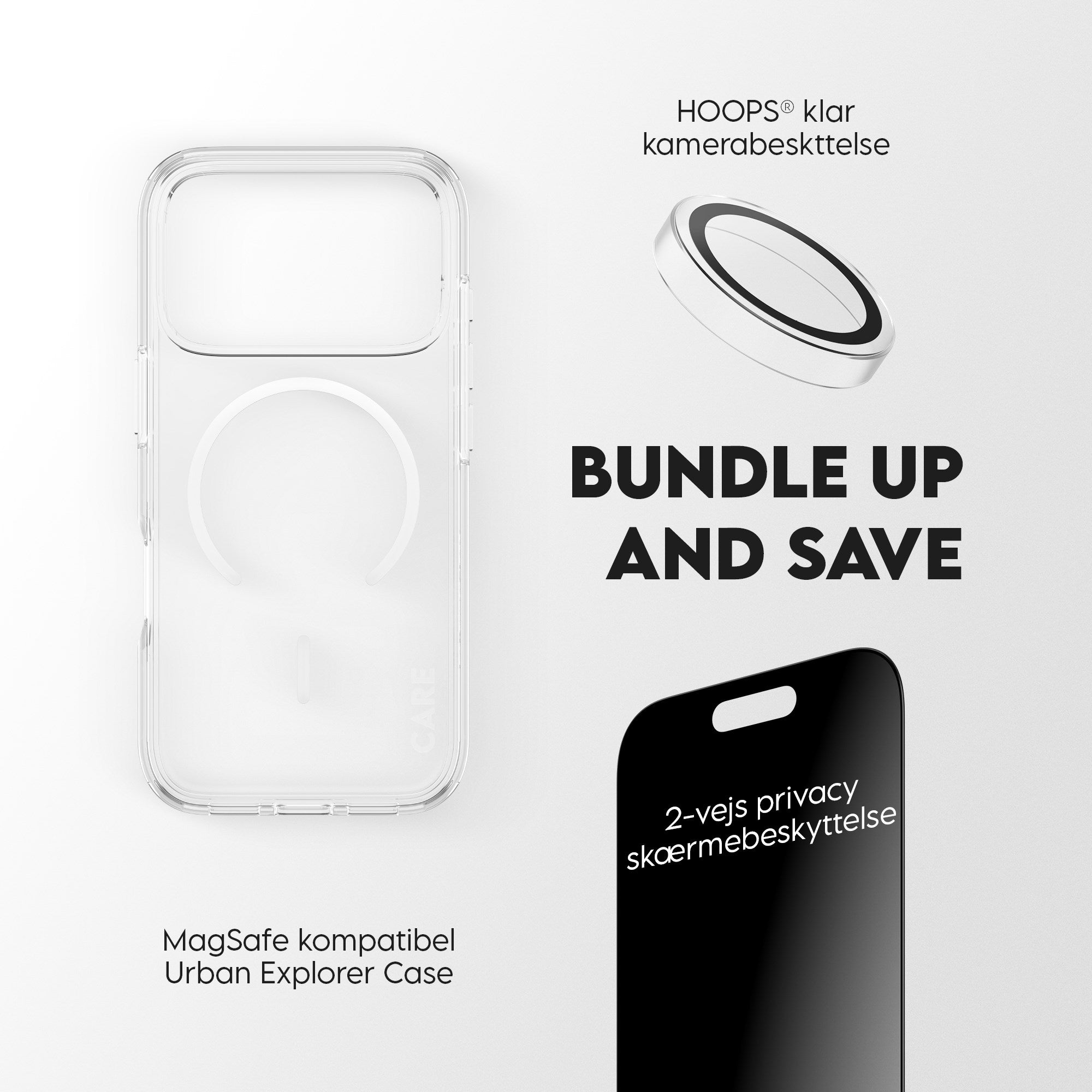 PanzerGlass® | CARE™ by PanzerGlass® 3-in-1 Privacy Pakke iPhone 17 Pro Max