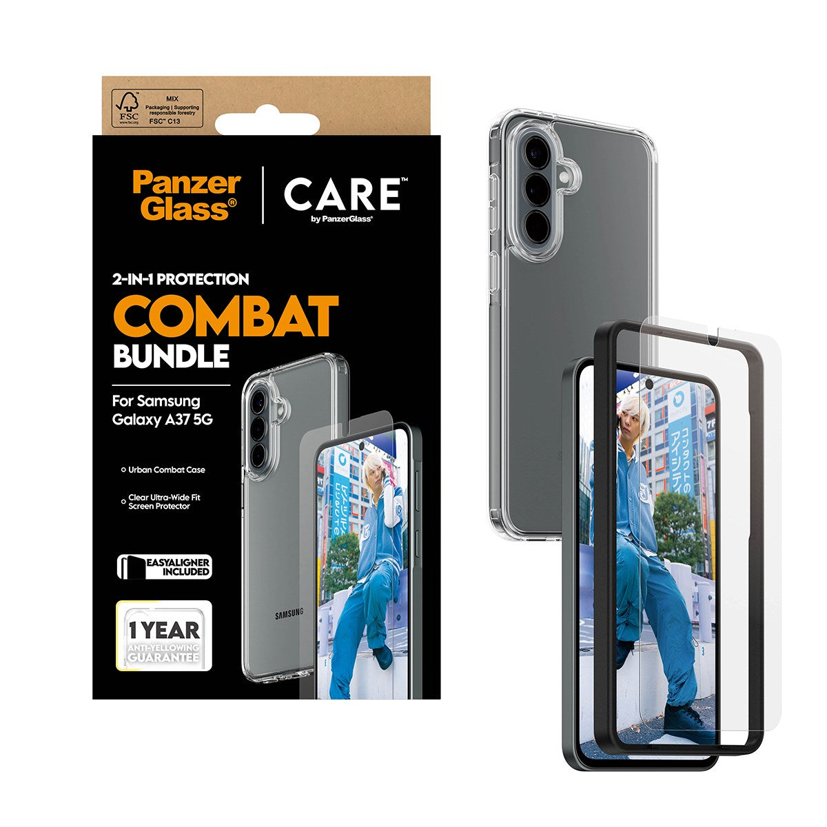 PanzerGlass® | CARE™ by PanzerGlass® 2-i-1 Combat Pakke Samsung Galaxy A37 5G
