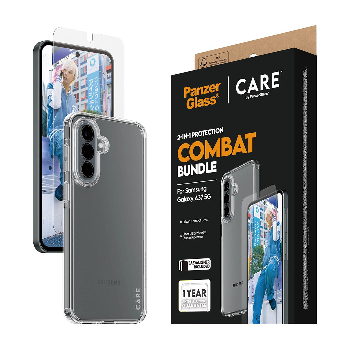 PanzerGlass® | CARE™ by PanzerGlass® 2-i-1 Combat Pakke Samsung Galaxy A37 5G