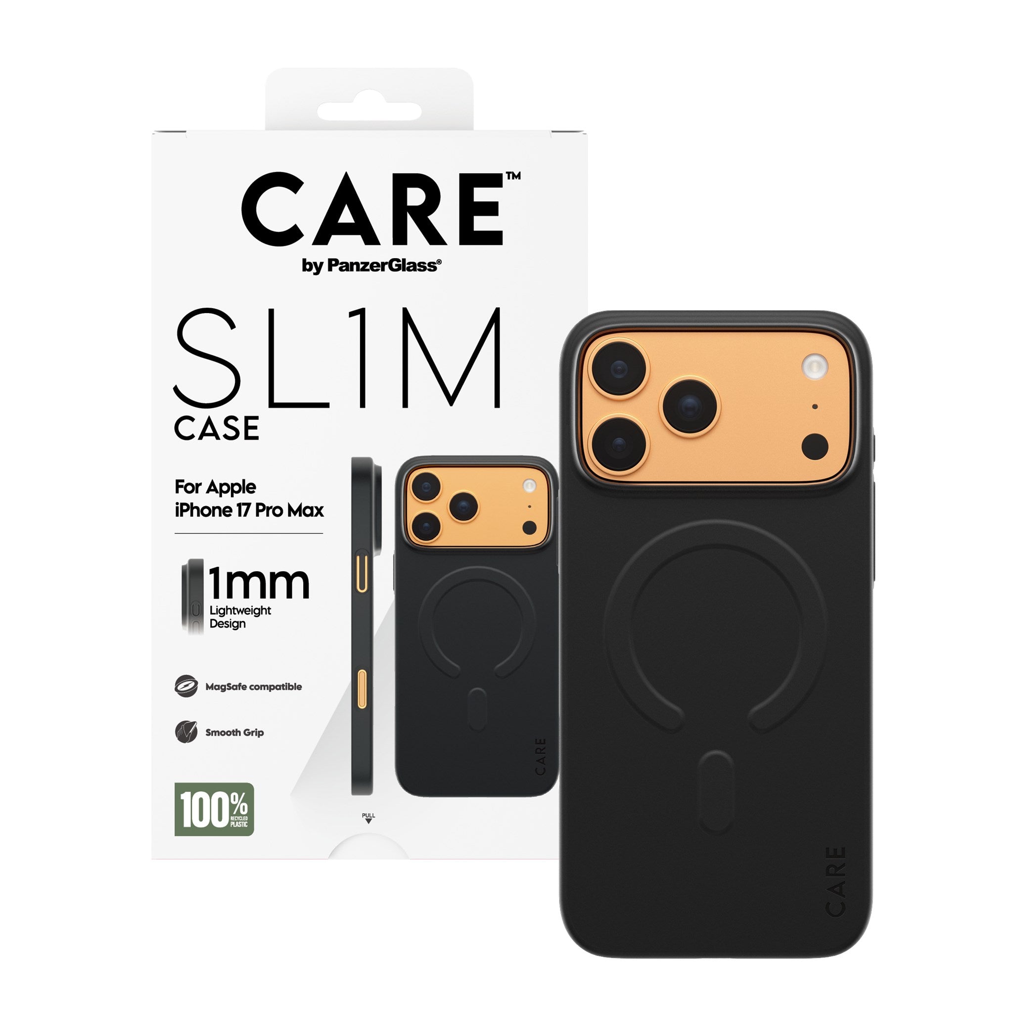 CARE™ by PanzerGlass® SL1M Case Sort m. MagSafe iPhone 17 Pro Max