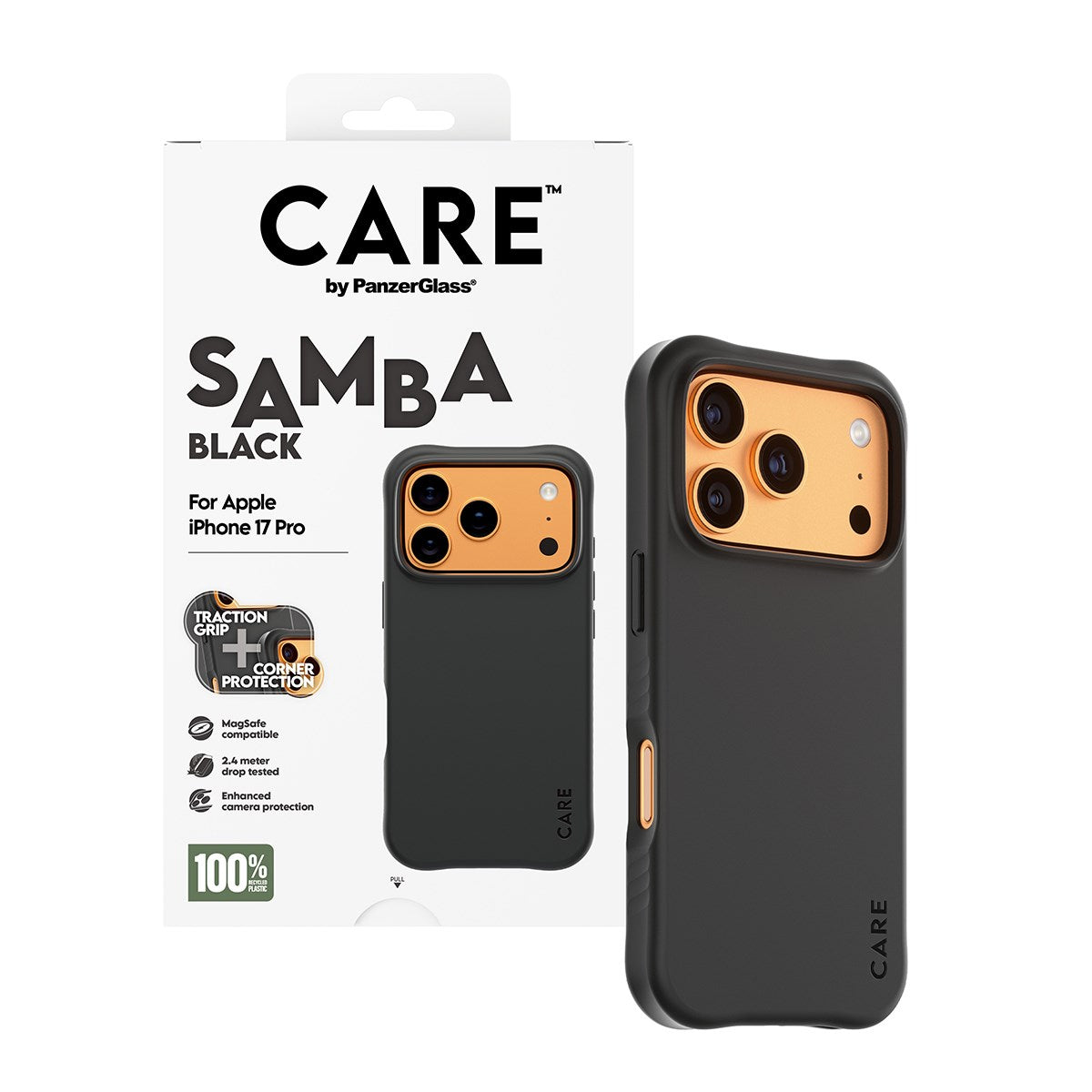 CARE by PanzerGlass® Samba Case Sort m. MagSafe iPhone 17 Pro
