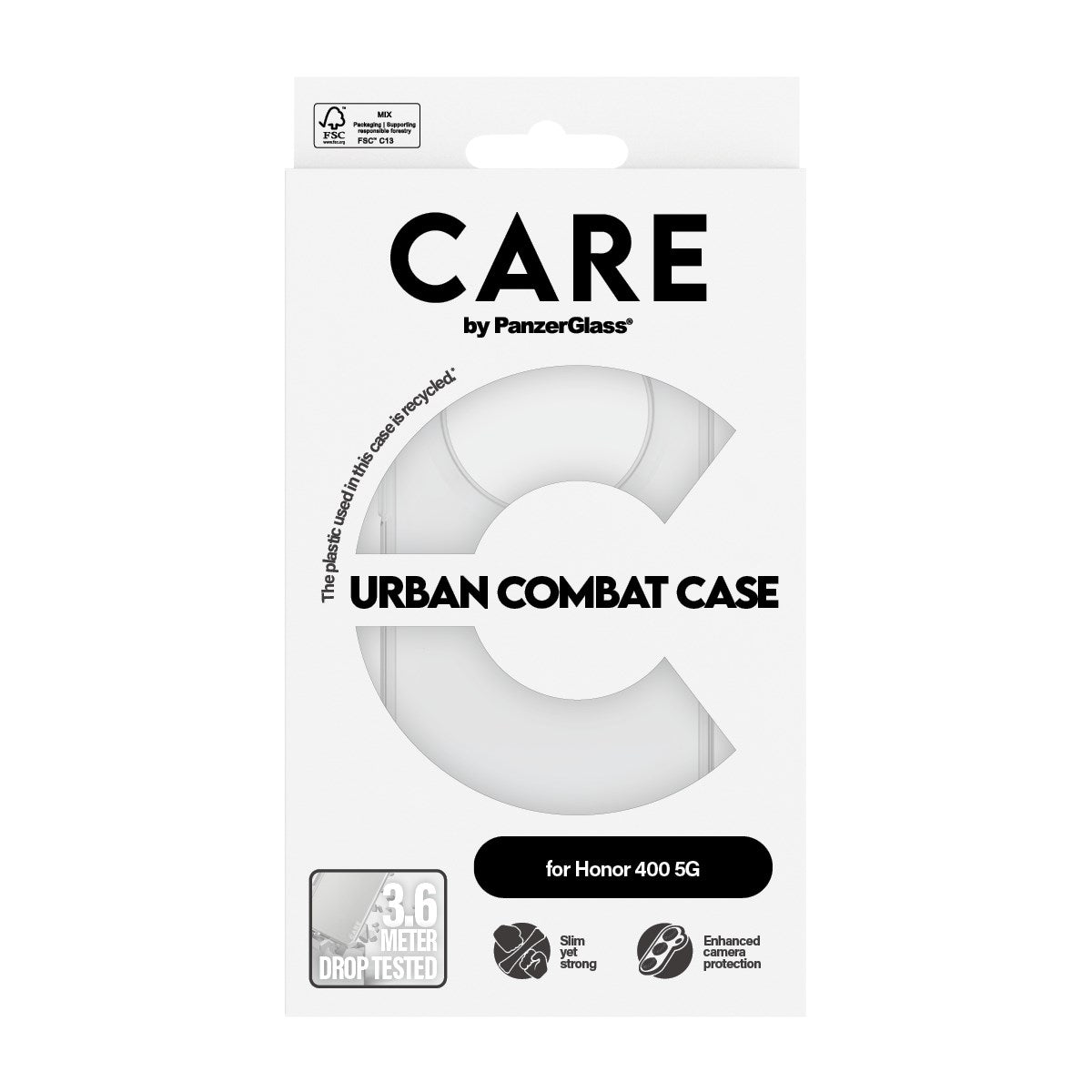 CARE™ by PanzerGlass® Urban Combat Case Transparent Honor 400 5G