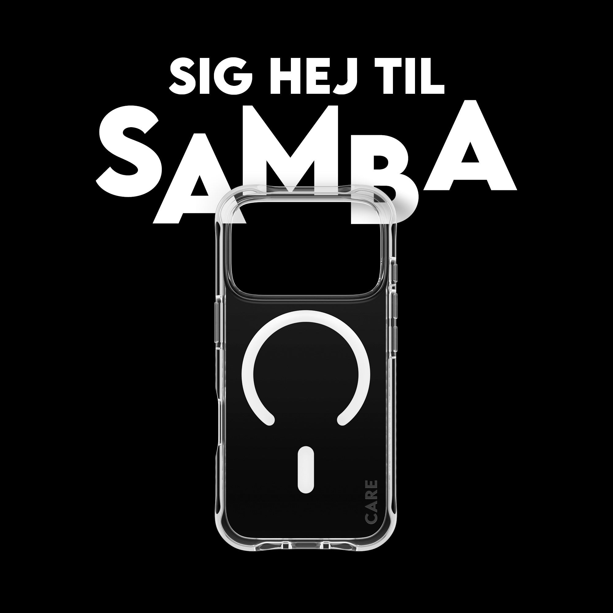 CARE™ by PanzerGlass® Samba Case Transparent m. Hvid MagSafe iPhone 17 Pro