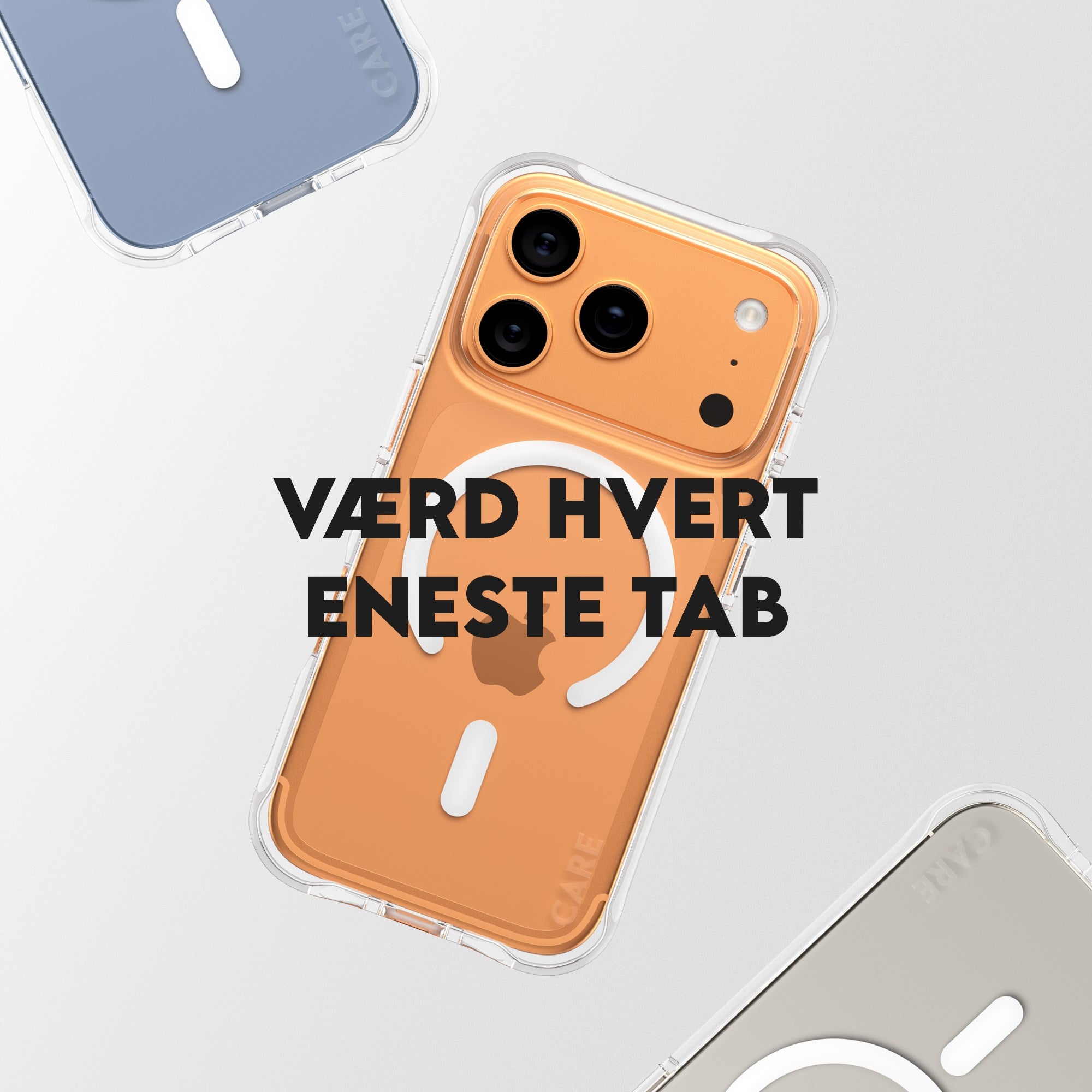 CARE™ by PanzerGlass® Samba Case Transparent m. Hvid MagSafe iPhone 17 Pro