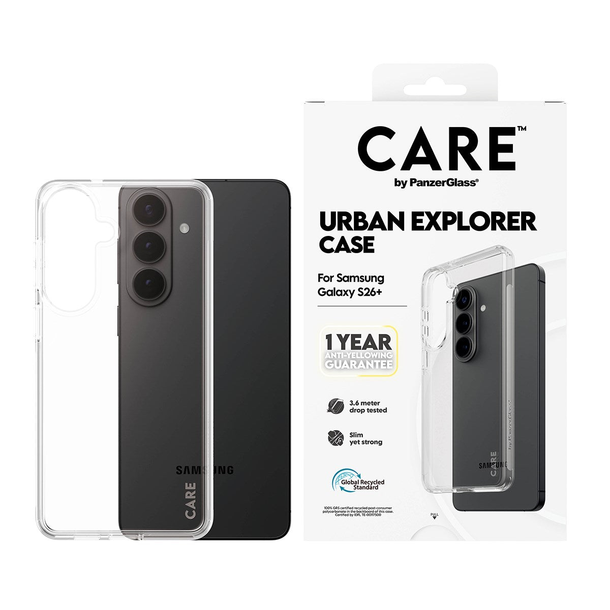 CARE™ by PanzerGlass® Urban Explorer Case Transparant Samsung Galaxy S26+