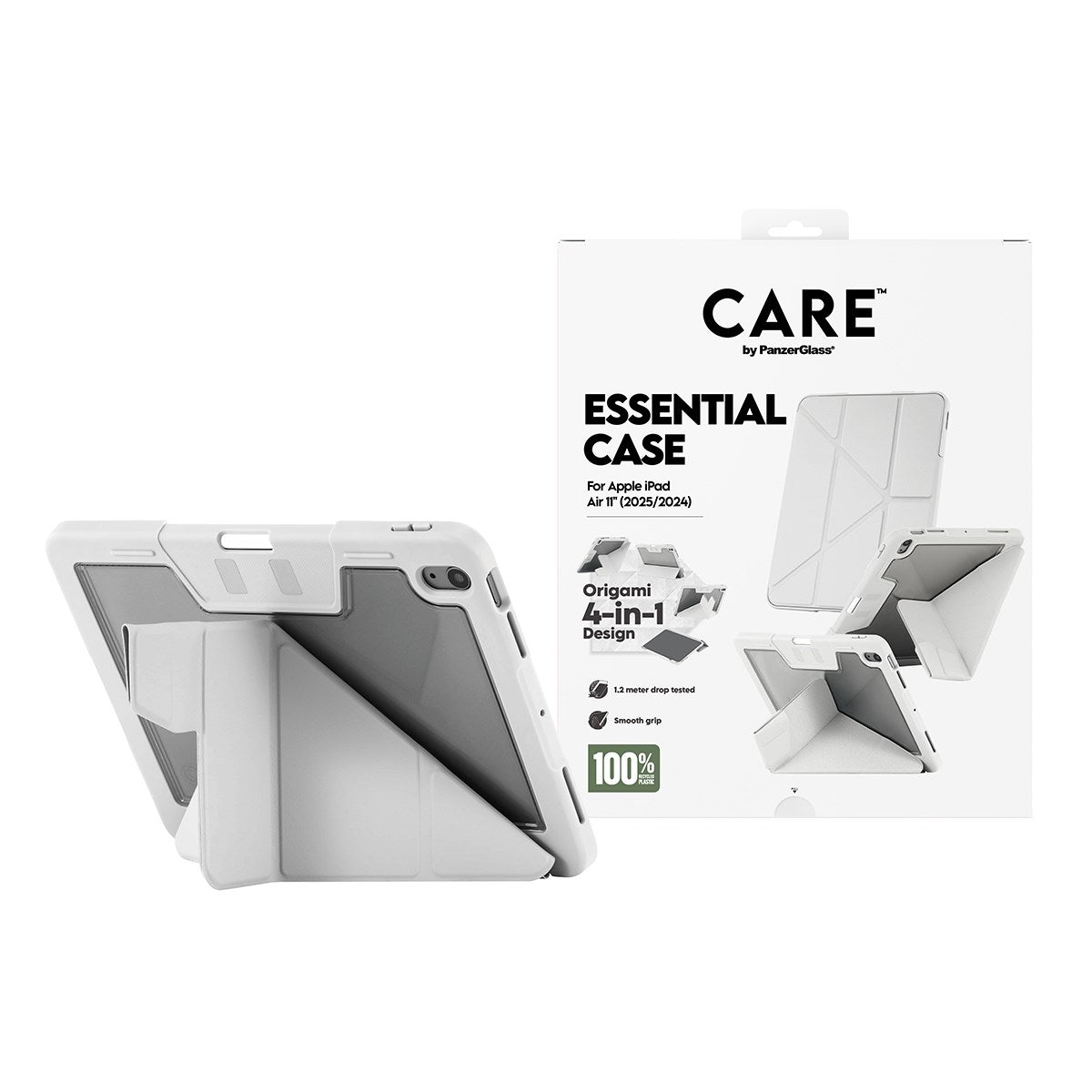CARE by PanzerGlass® TPU Essential Case Lysegrå iPad Air 11