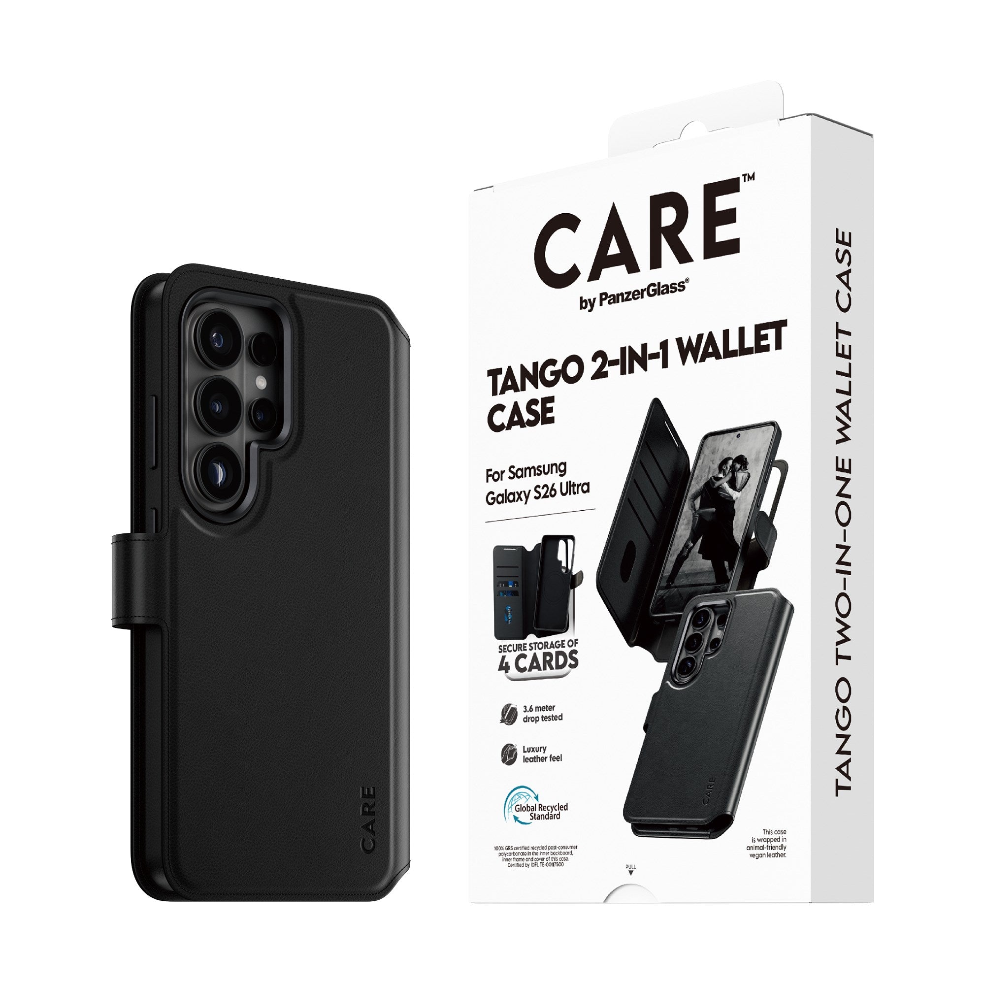 CARE™ by PanzerGlass® Tango 2-in-1 Wallet Case m. Qi Samsung Galaxy S26 Ultra