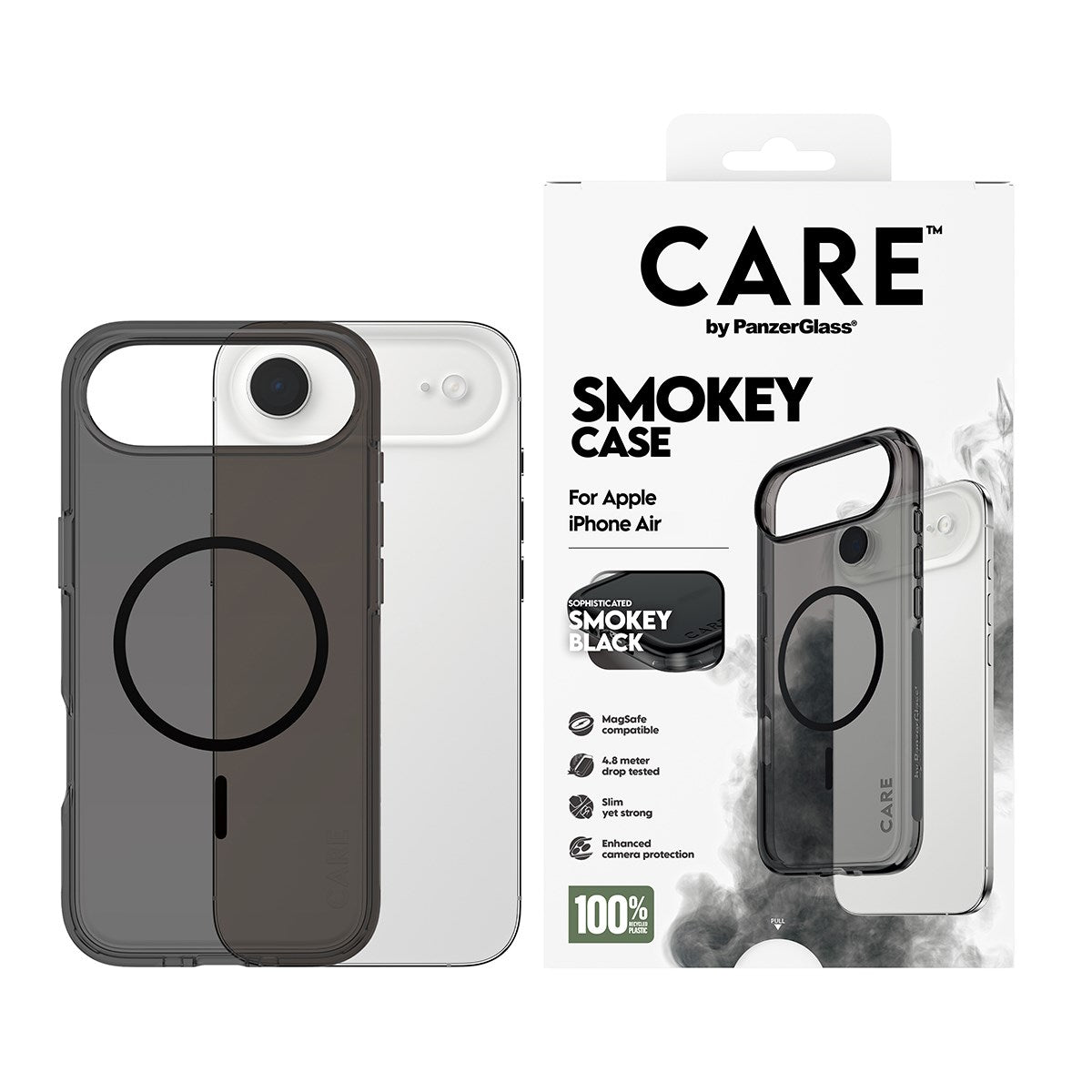 CARE by PanzerGlass® Urban Explorer Case Smokey m. Sort MagSafe iPhone Air