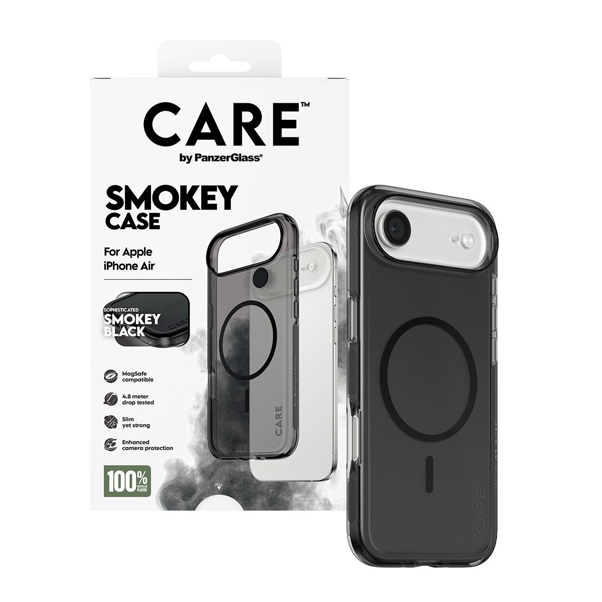 CARE by PanzerGlass® Urban Explorer Case Smokey m. Sort MagSafe iPhone Air