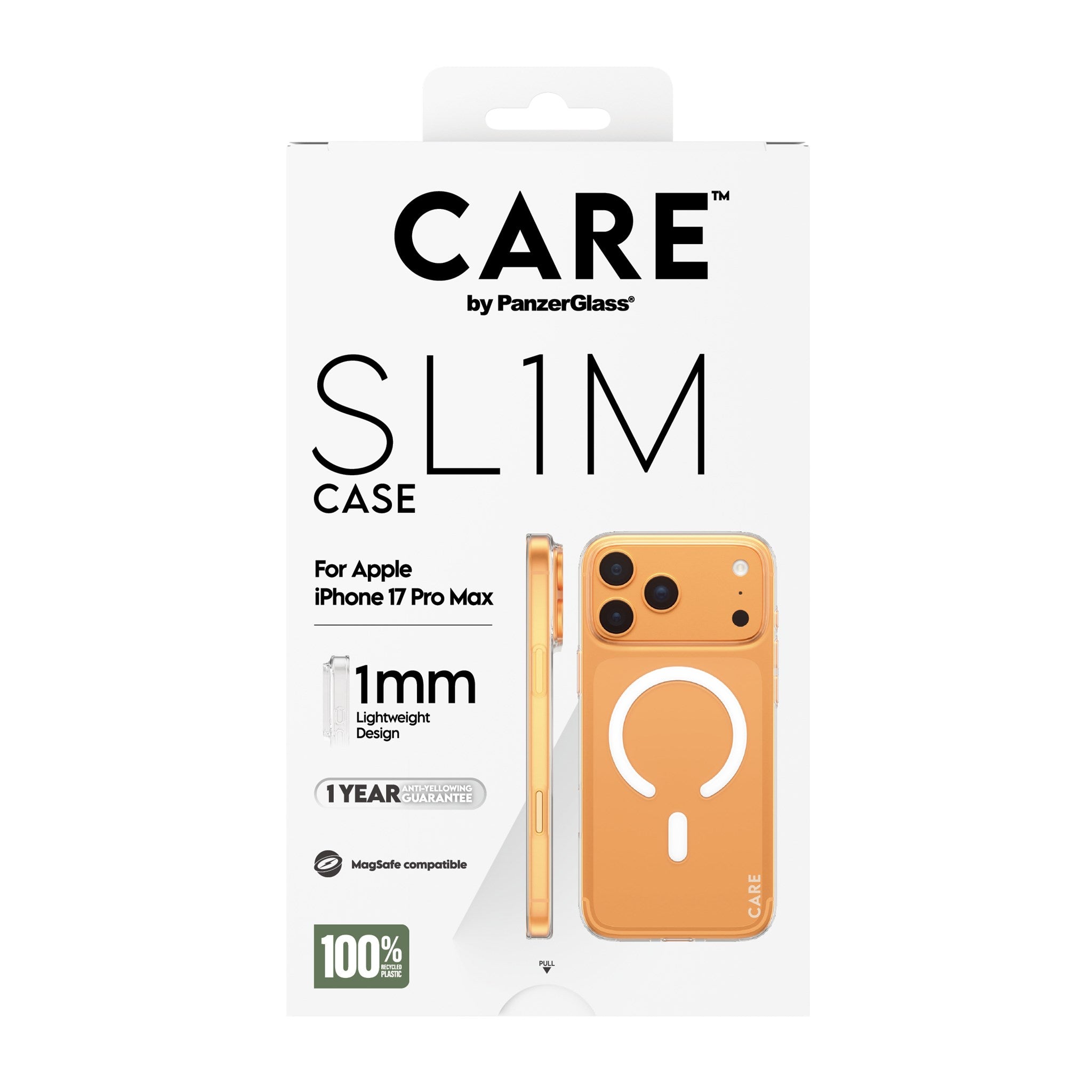 CARE™ by PanzerGlass® SL1M Case Transparent m. MagSafe iPhone 17 Pro Max