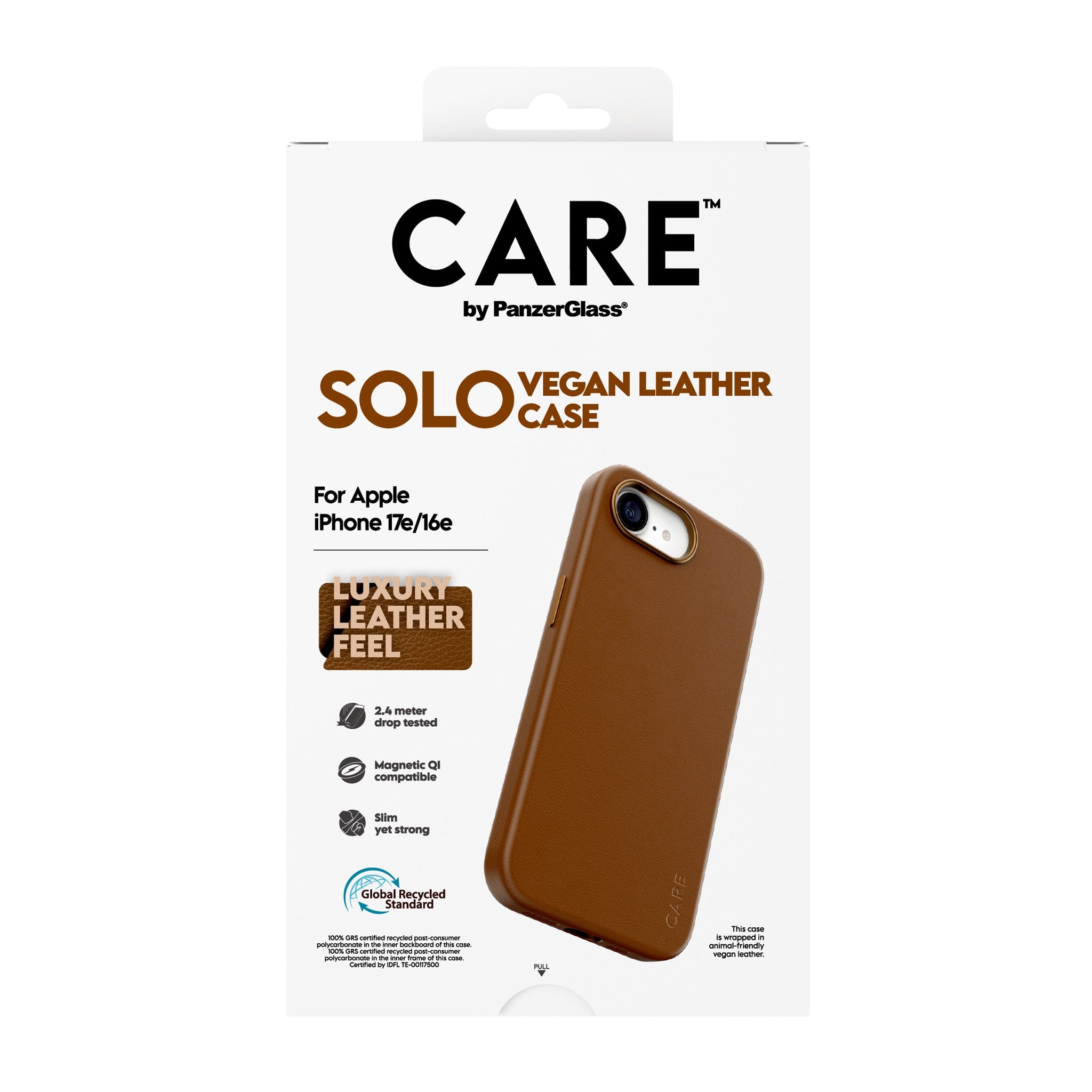 CARE™ by PanzerGlass® Solo Case Brun iPhone 17e | 16e