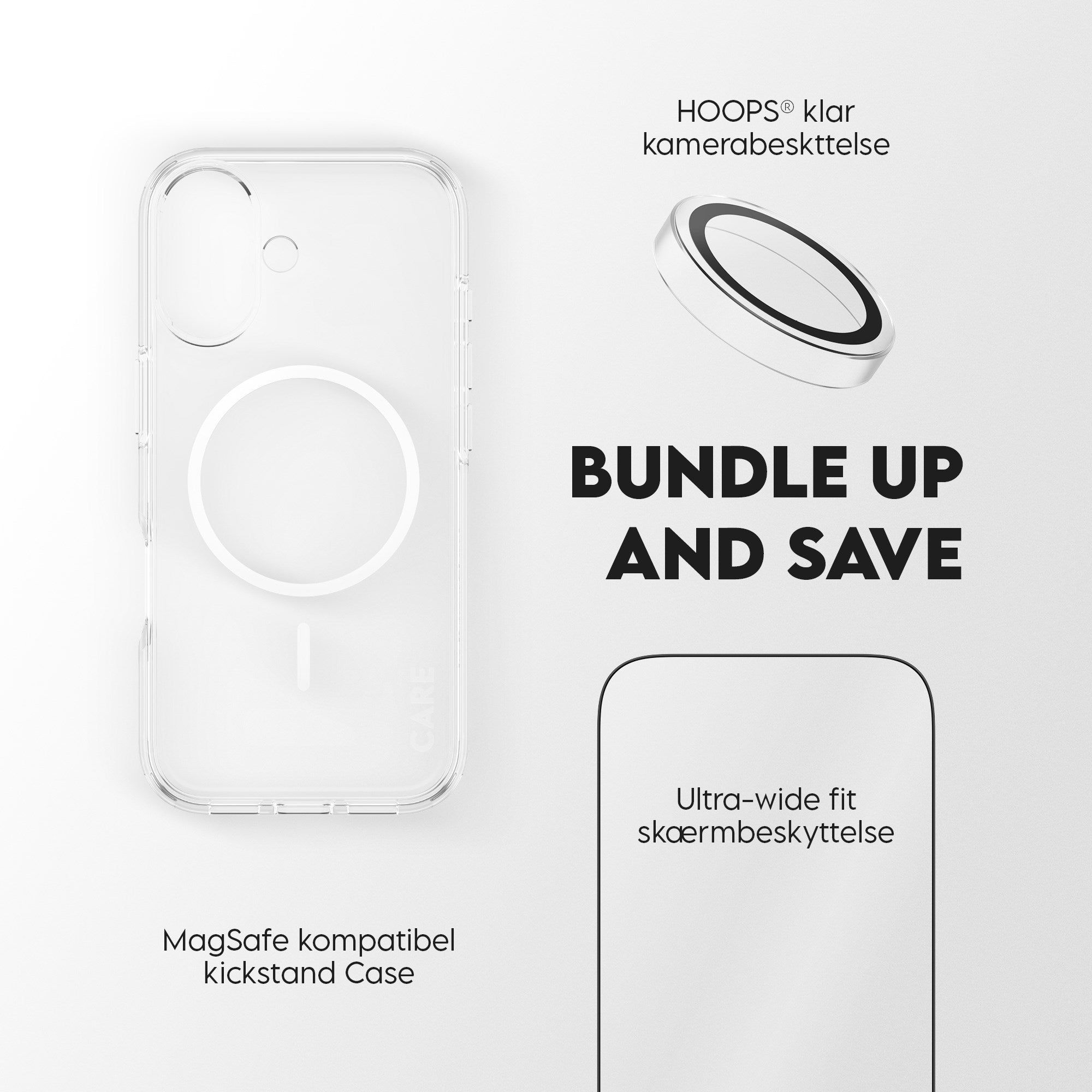 PanzerGlass® | CARE™ by PanzerGlass® 3-in-1 Pakke iPhone 17