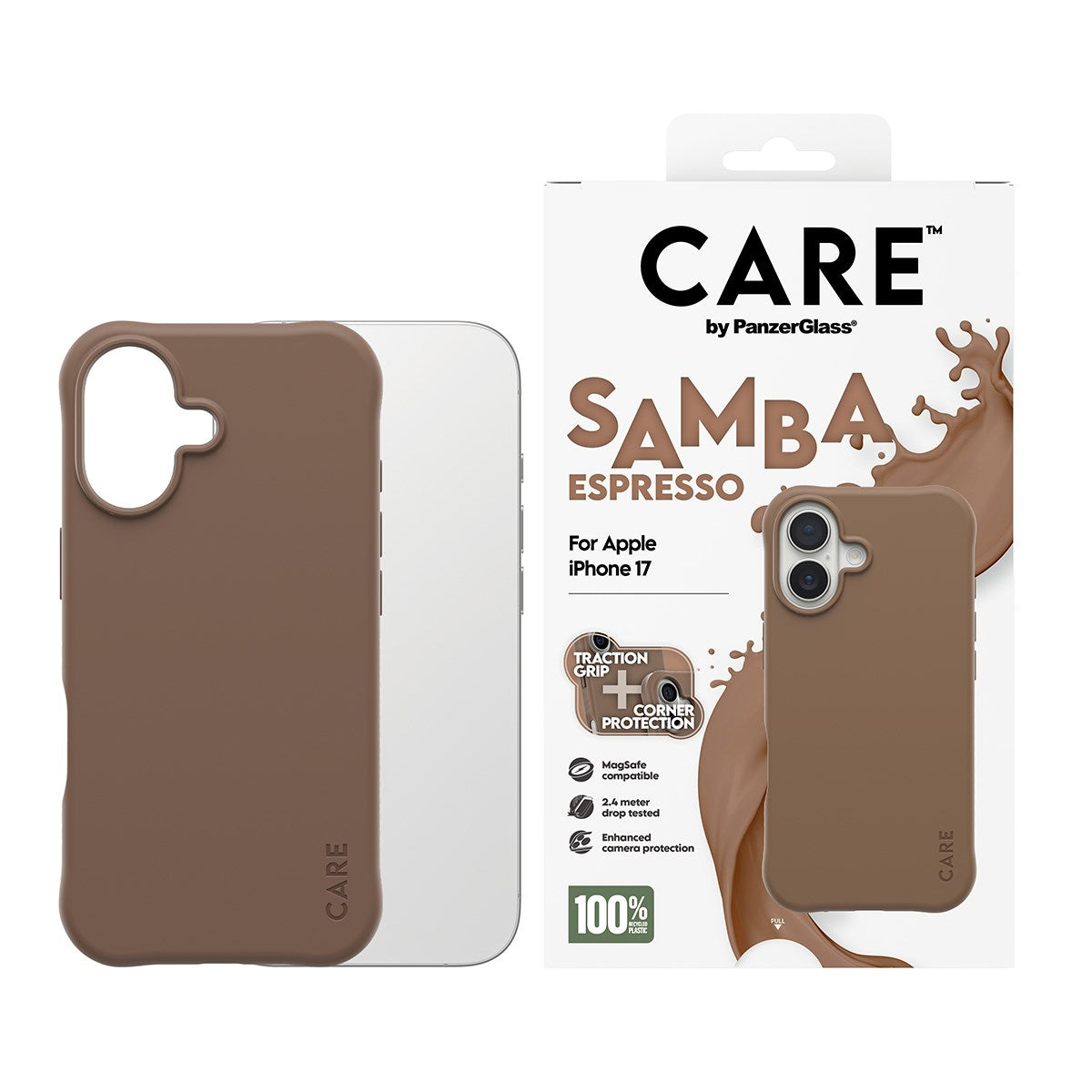 CARE by PanzerGlass® Samba Case Espresso m. MagSafe iPhone 17