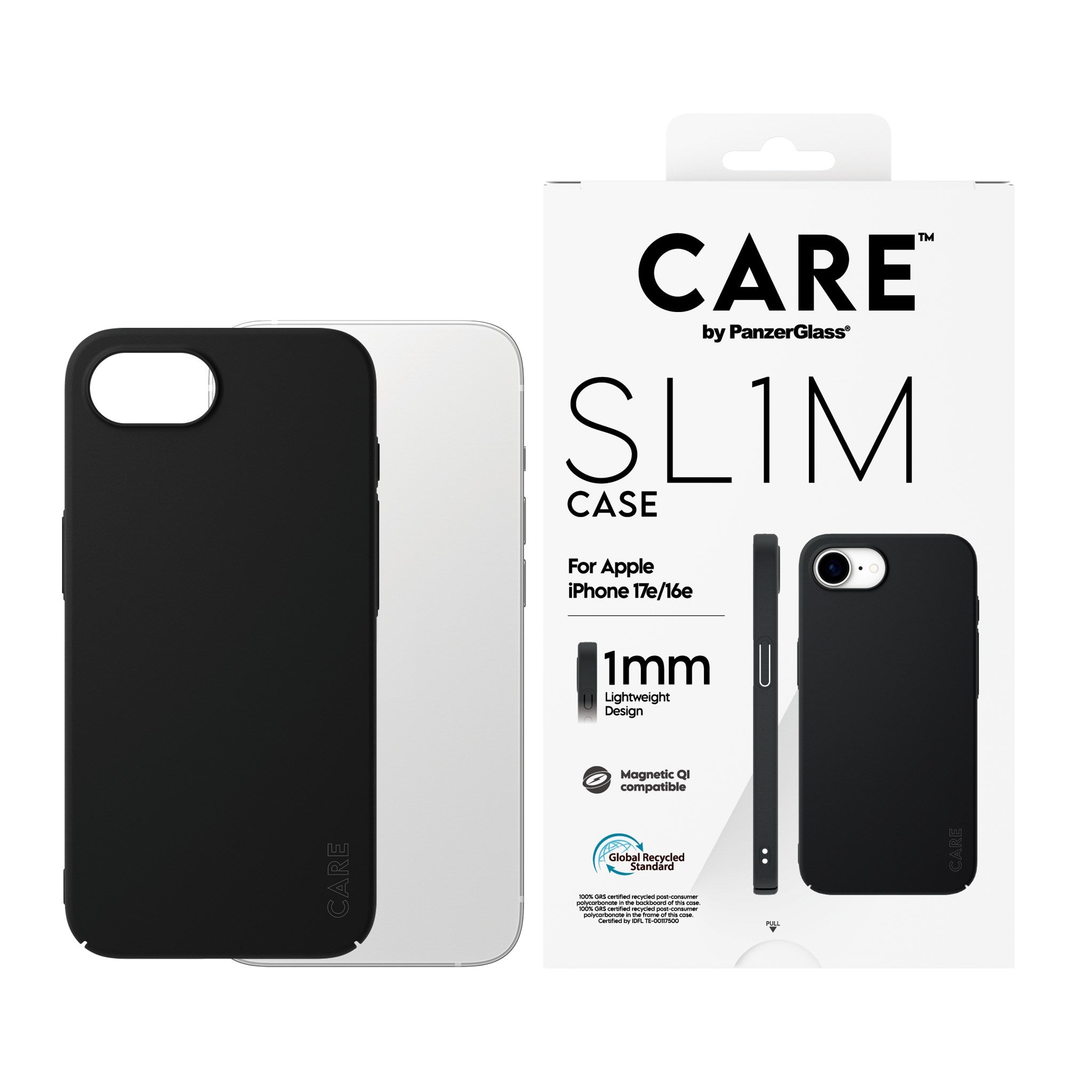 CARE™ by PanzerGlass® SL1M Case Sort m. MagSafe iPhone 17e | 16e