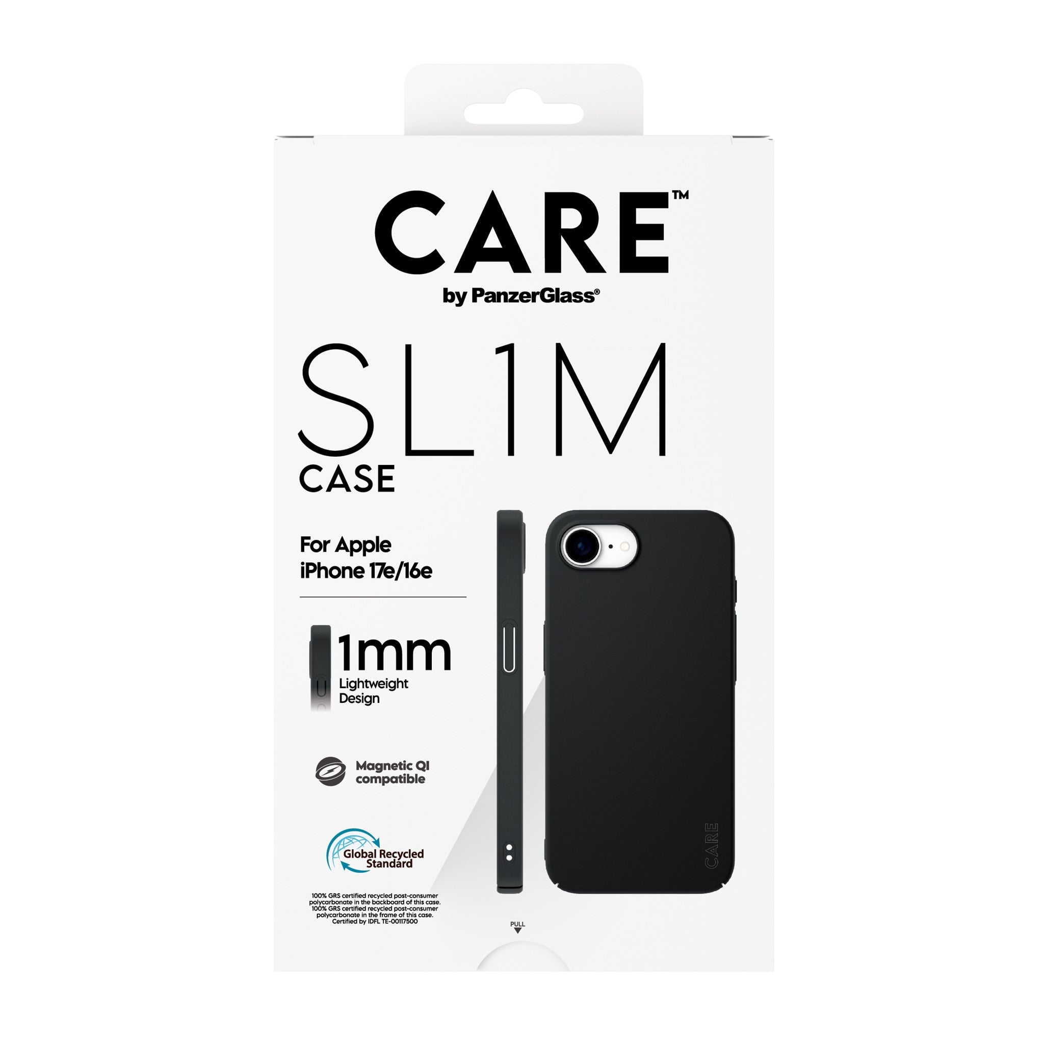 CARE™ by PanzerGlass® SL1M Case Sort m. MagSafe iPhone 17e | 16e
