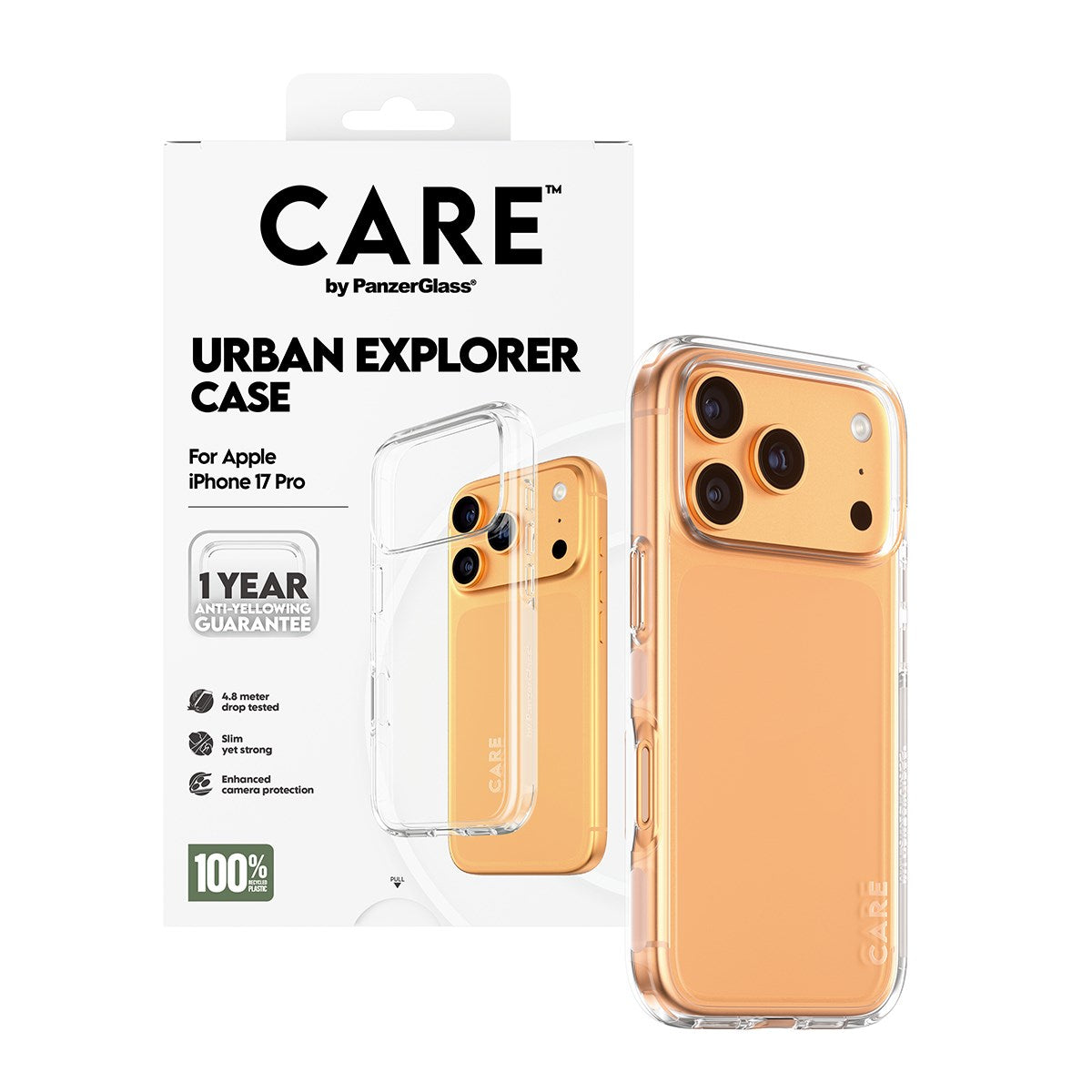 CARE by PanzerGlass® Urban Explorer Case Transparent iPhone 17 Pro