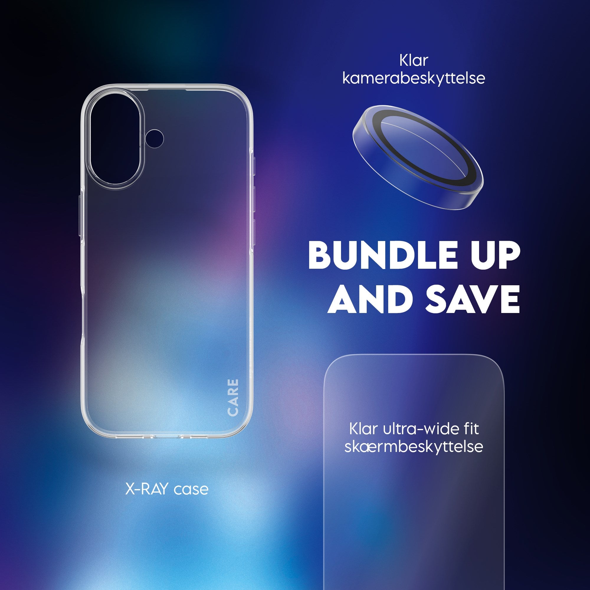 SAFE. | CARE™ by PanzerGlass® 3-in-1 Combo Pakke iPhone 17