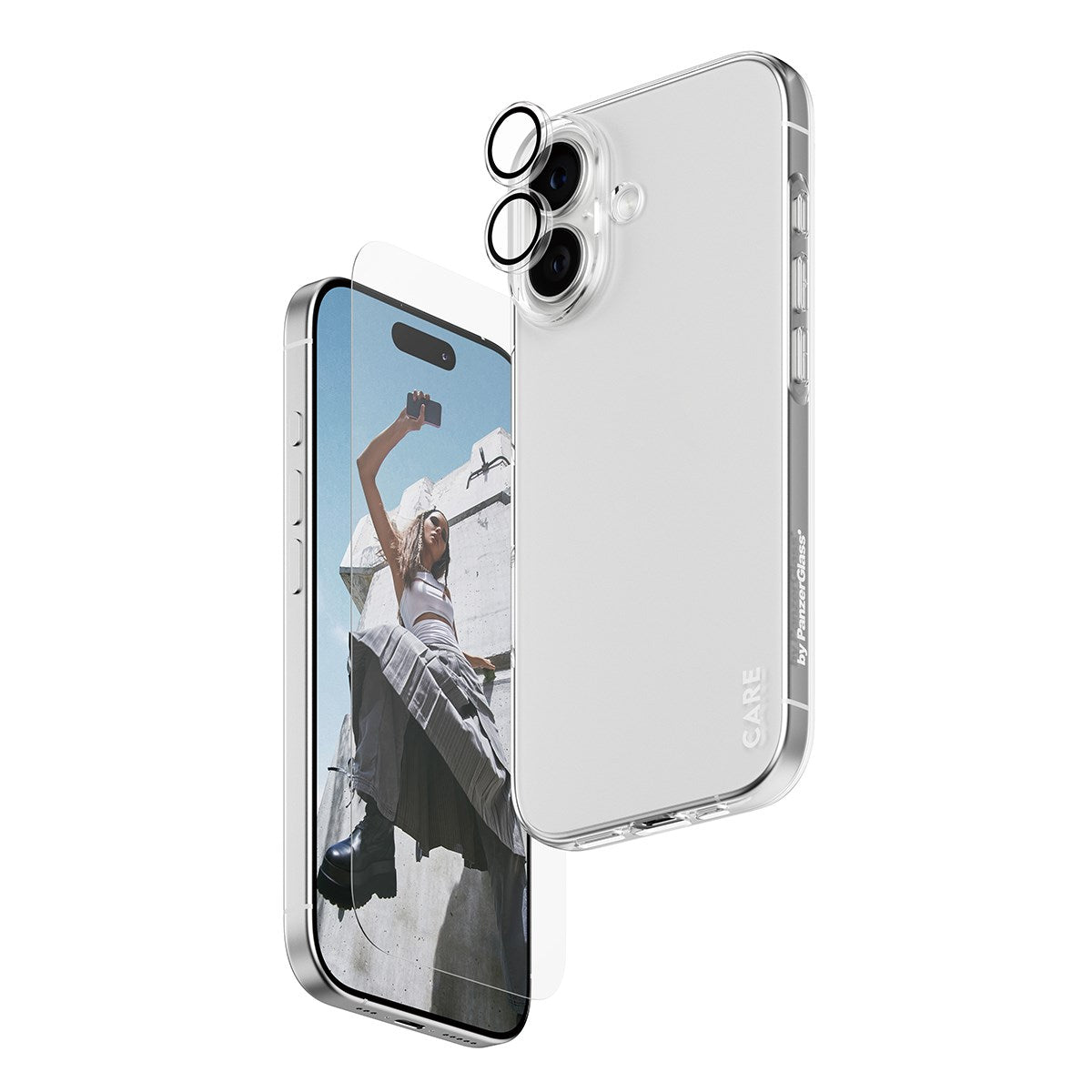 SAFE. | CARE by PanzerGlass® 3-in-1 Combo Pakke iPhone 17