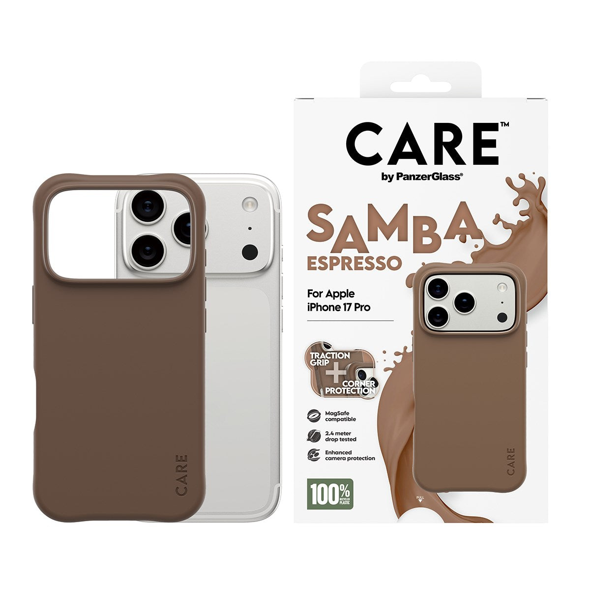 CARE by PanzerGlass® Samba Case Espresso m. MagSafe iPhone 17 Pro