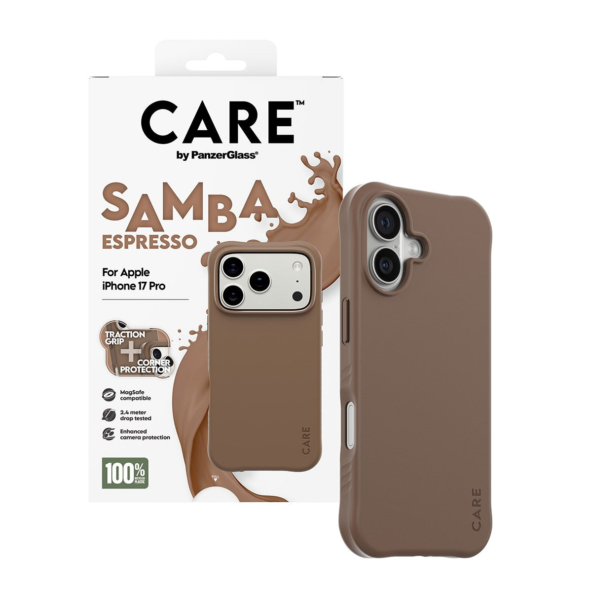 CARE by PanzerGlass® Samba Case Espresso m. MagSafe iPhone 17 Pro