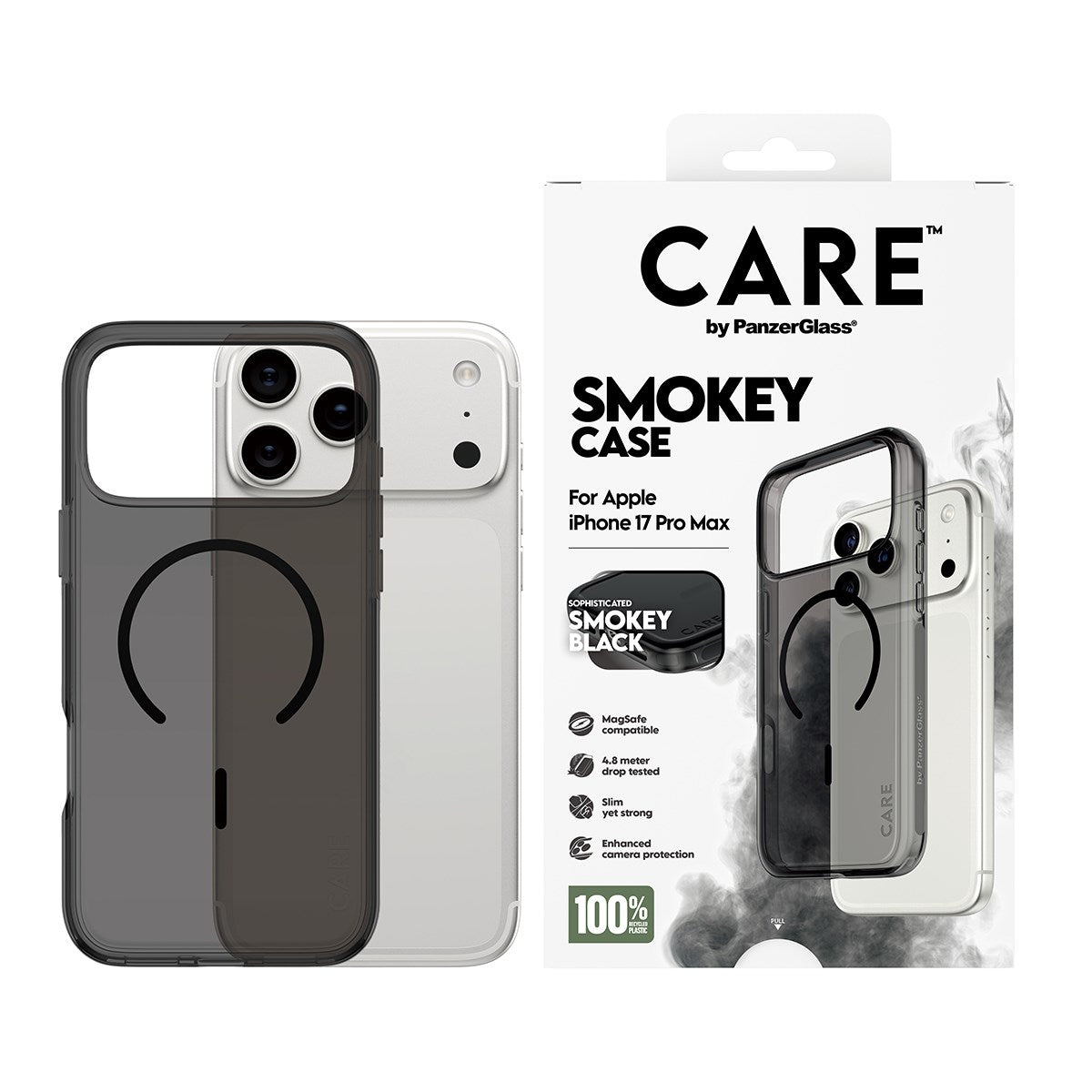 CARE™ by PanzerGlass® Smokey Case m. Sort MagSafe iPhone 17 Pro Max