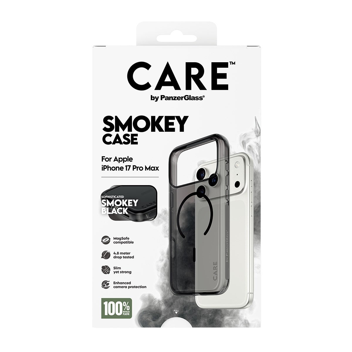 CARE™ by PanzerGlass® Smokey Case m. Sort MagSafe iPhone 17 Pro Max
