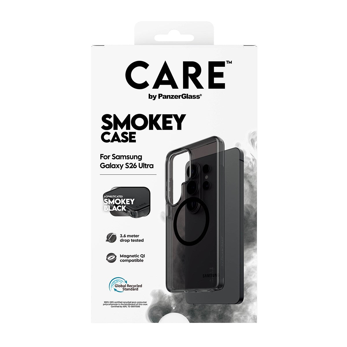 CARE™ by PanzerGlass® Smokey Case m. Sort Qi Samsung Galaxy S26 Ultra