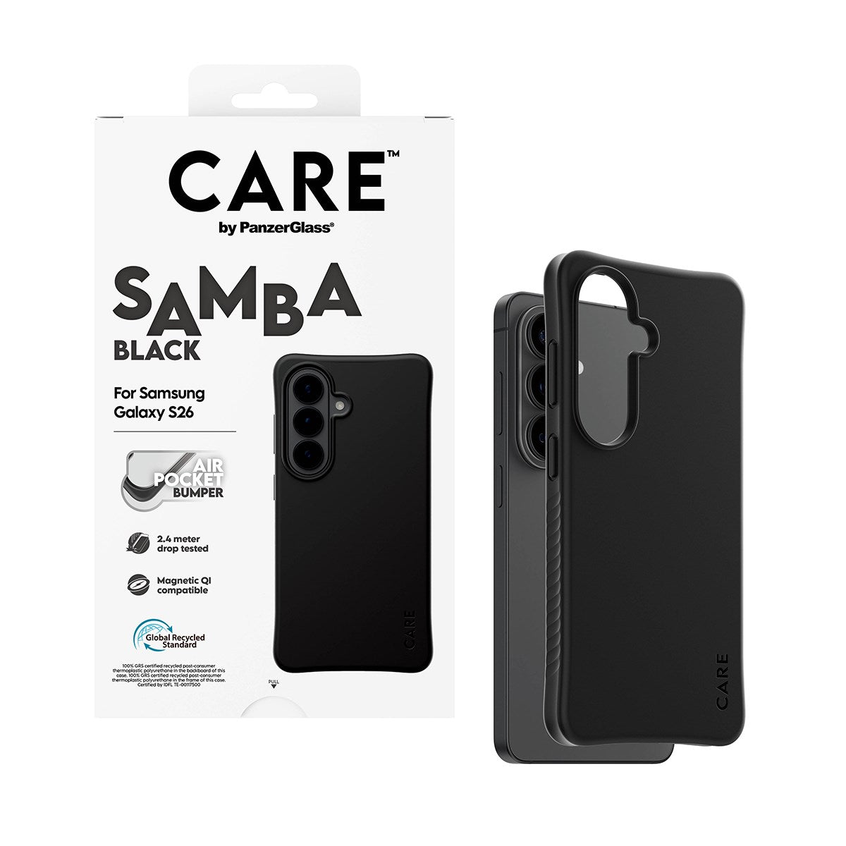 CARE™ by PanzerGlass® Samba Case Sort m. Qi Samsung Galaxy S26