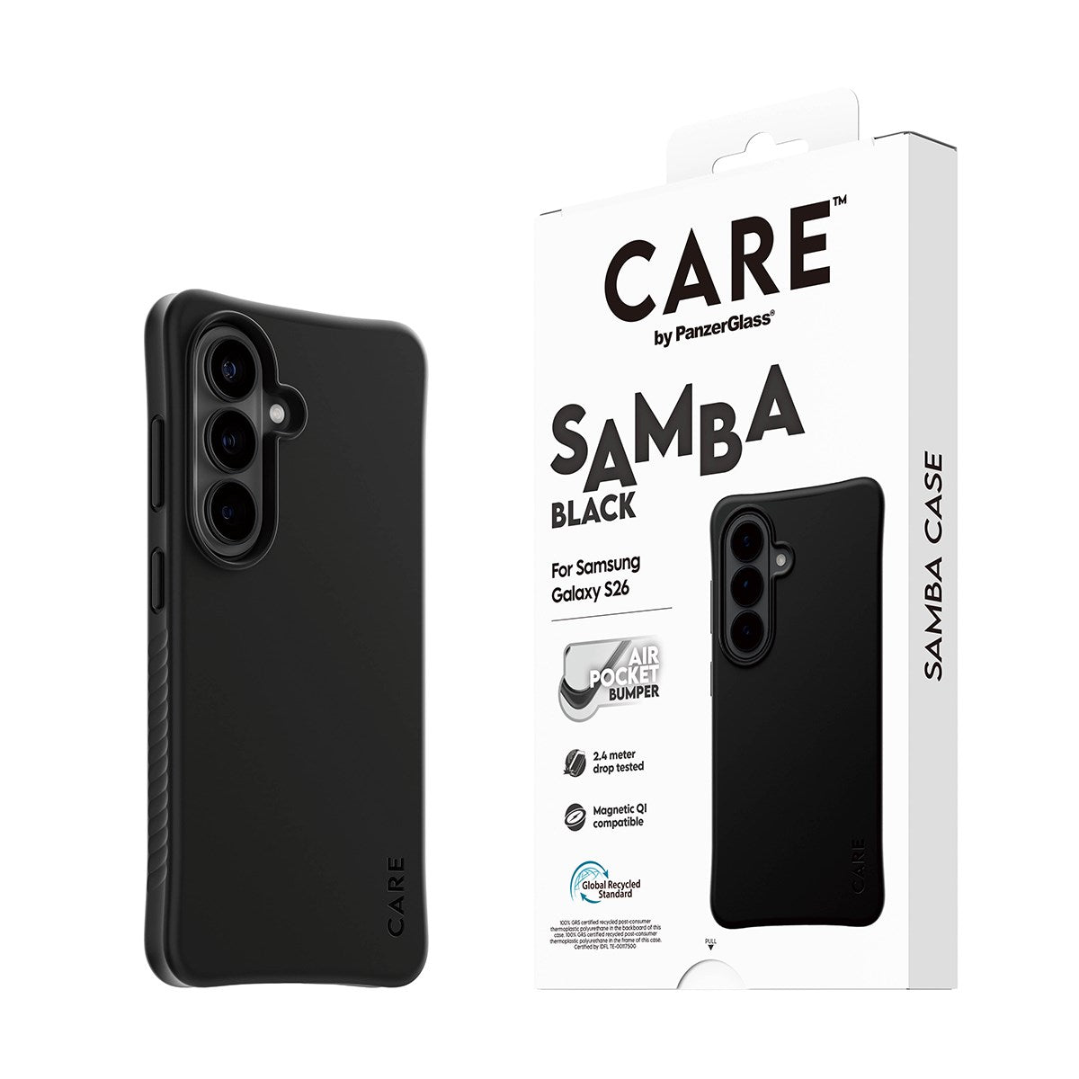 CARE™ by PanzerGlass® Samba Case Sort m. Qi Samsung Galaxy S26