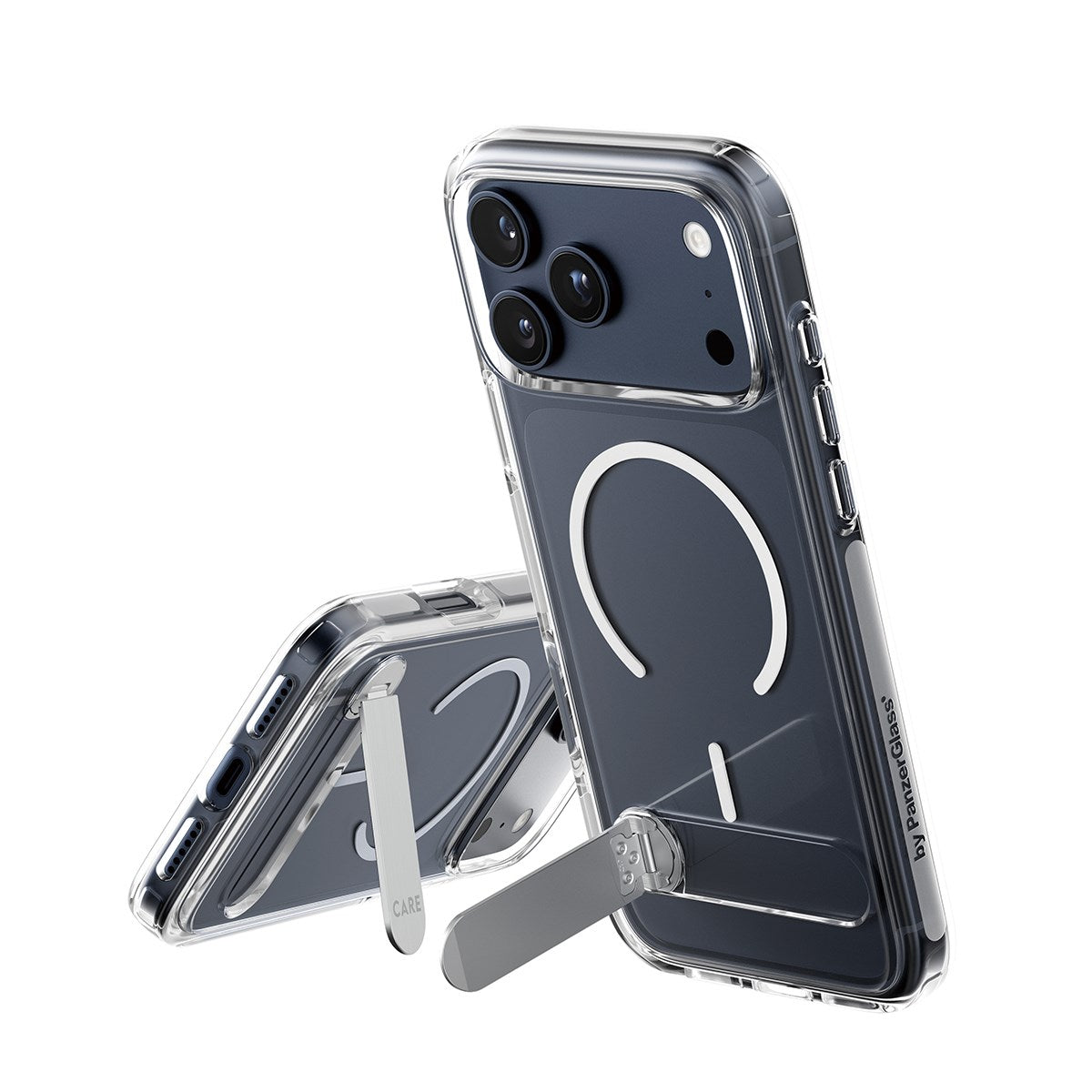 CARE™ by PanzerGlass® Case Transparent m. Kickstand & MagSafe iPhone 17 Pro Max