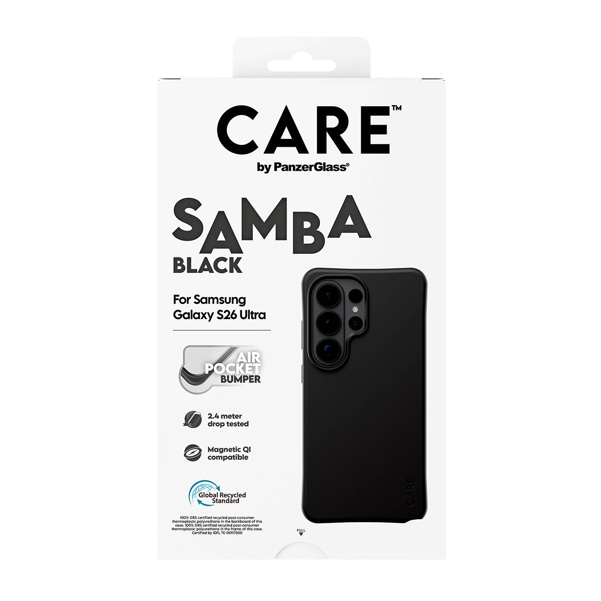 CARE™ by PanzerGlass® Samba Case Sort m. Qi Samsung Galaxy S26 Ultra