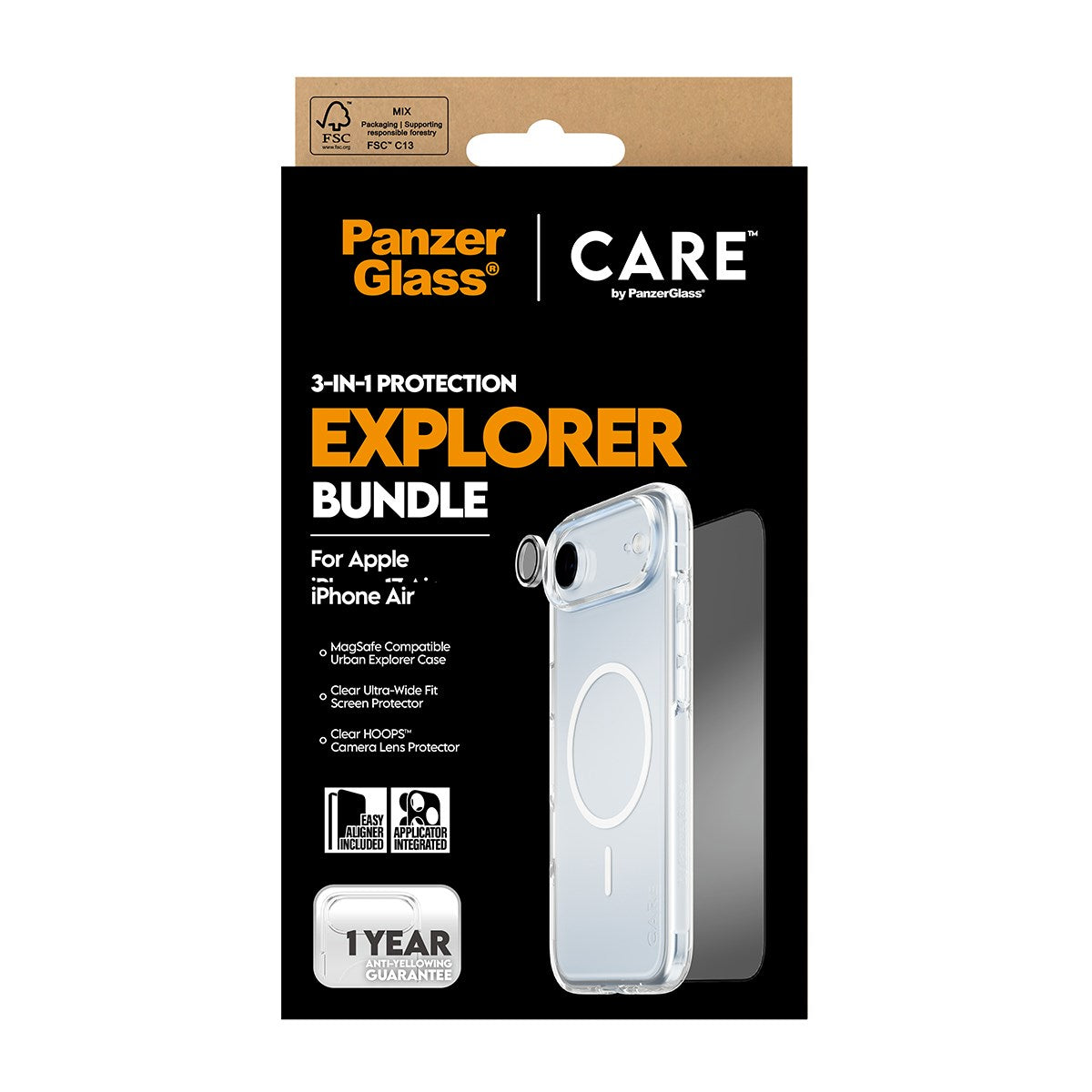 PanzerGlass® | CARE by PanzerGlass® Urban Explorer 3-in-1 Pakke iPhone Air