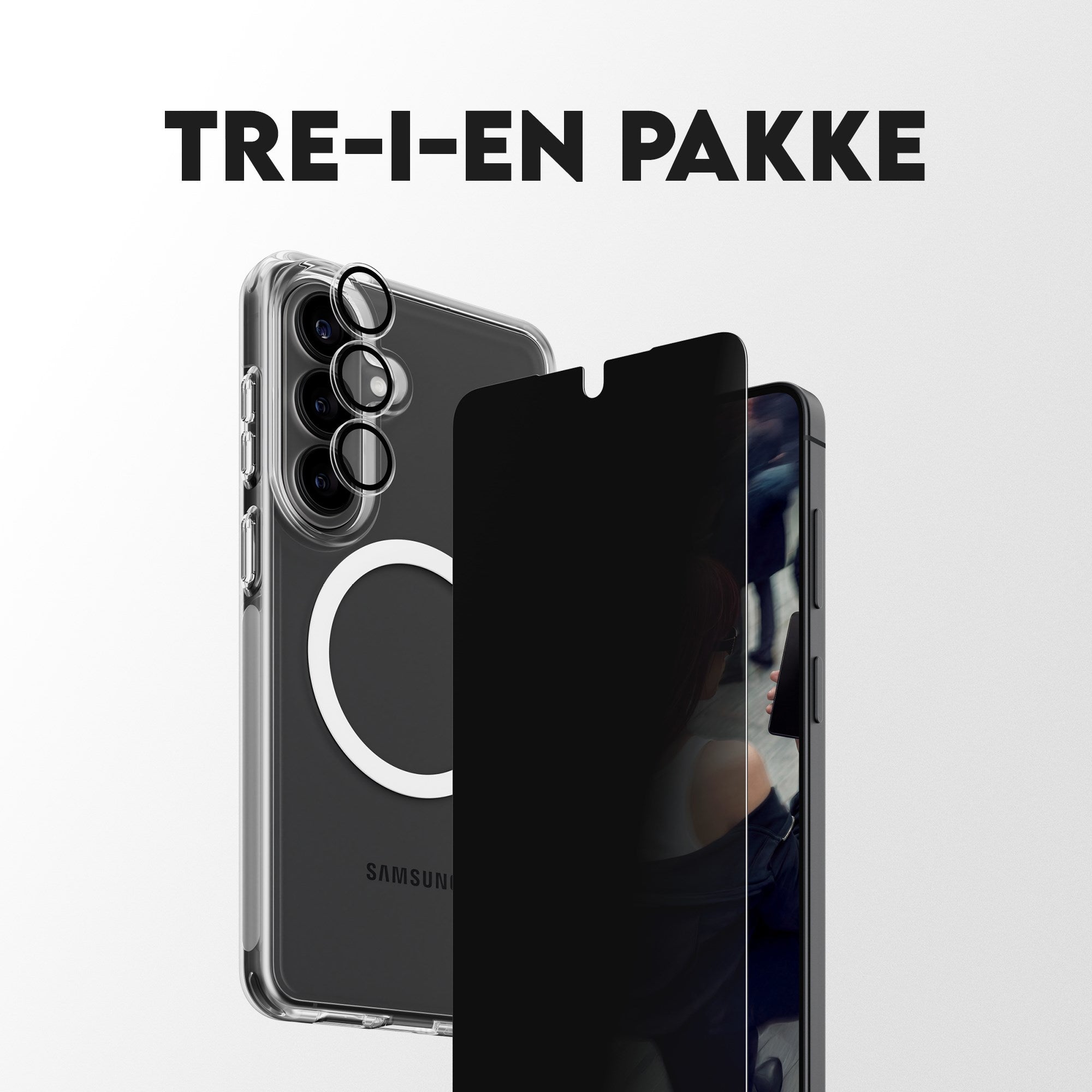 PanzerGlass® | CARE™ by PanzerGlass® Privacy 3-in-1 Pakke Samsung Galaxy S26