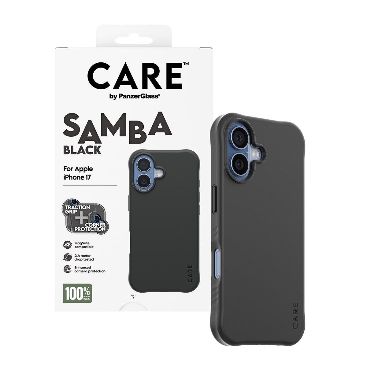 CARE by PanzerGlass® Samba Case Sort m. MagSafe iPhone 17