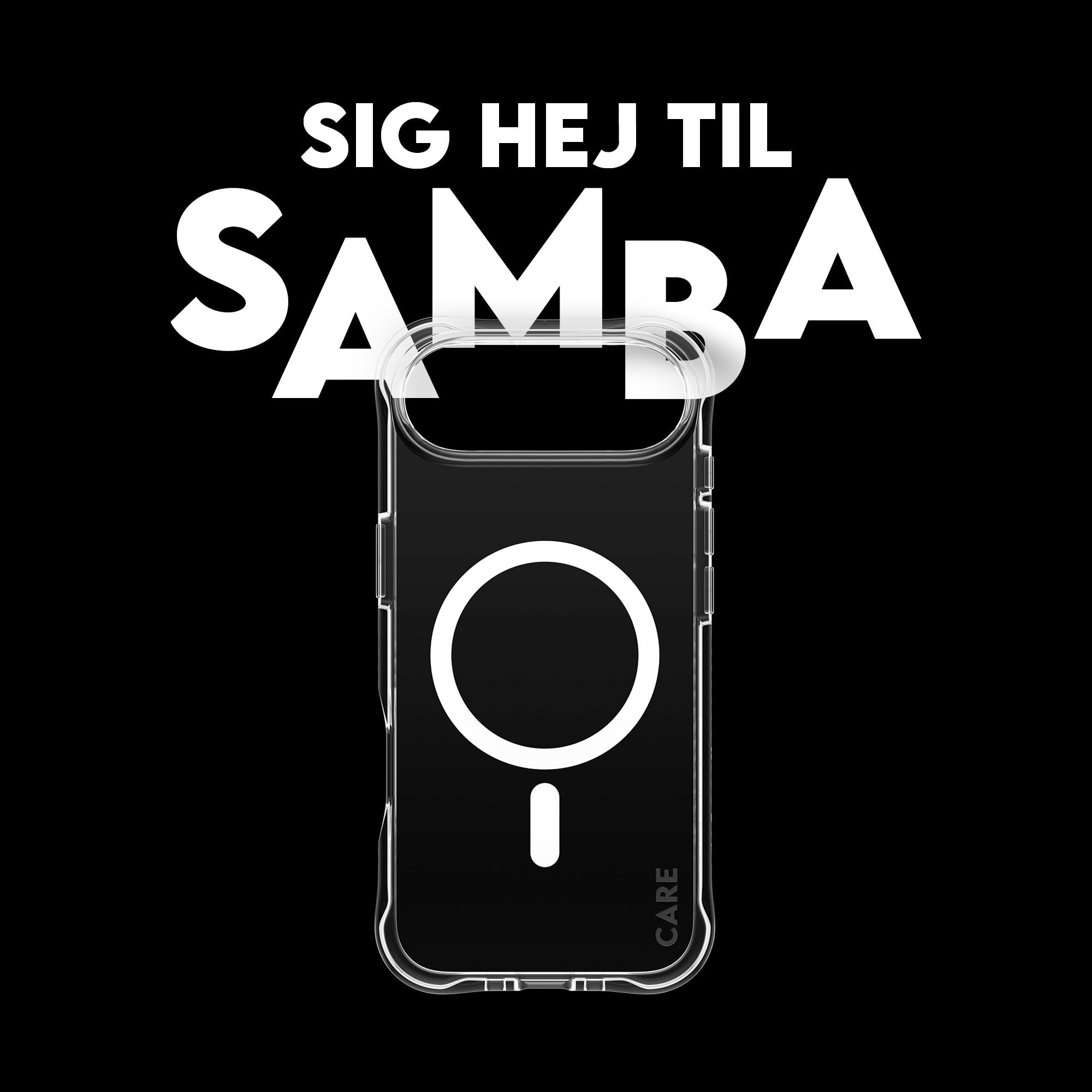 CARE™ by PanzerGlass® Samba Case Transparent m. Hvid MagSafe iPhone Air