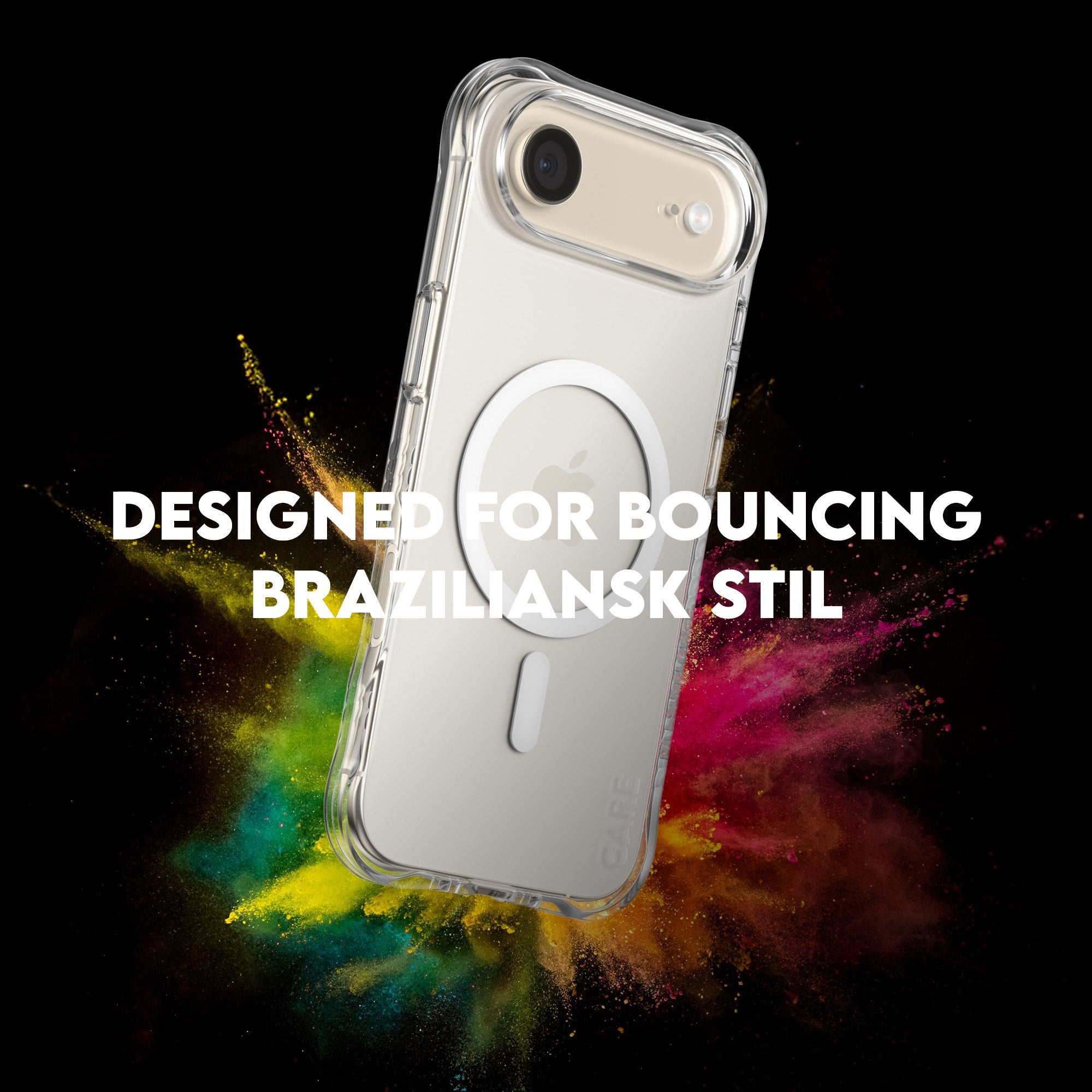CARE™ by PanzerGlass® Samba Case Transparent m. Hvid MagSafe iPhone Air