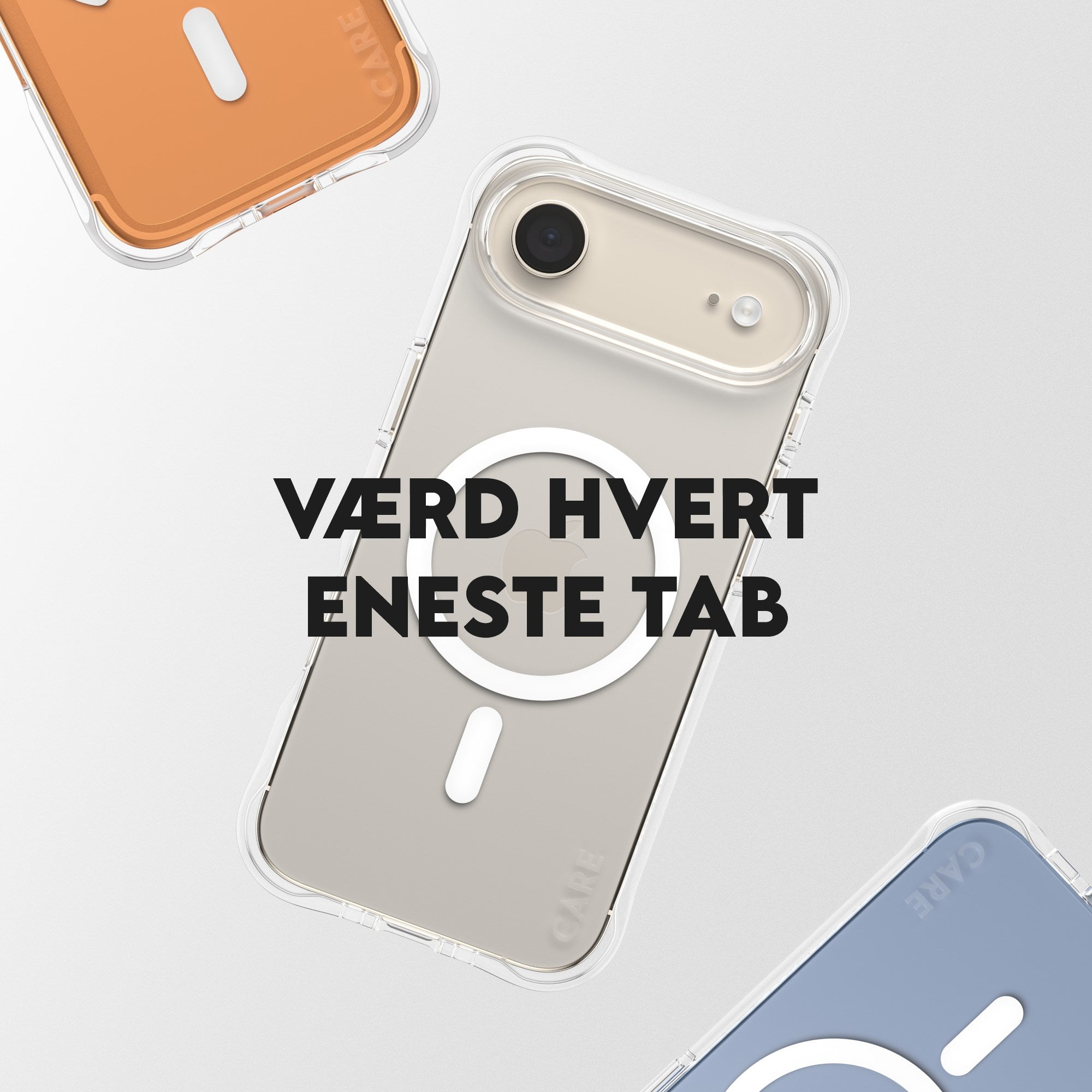 CARE™ by PanzerGlass® Samba Case Transparent m. Hvid MagSafe iPhone Air