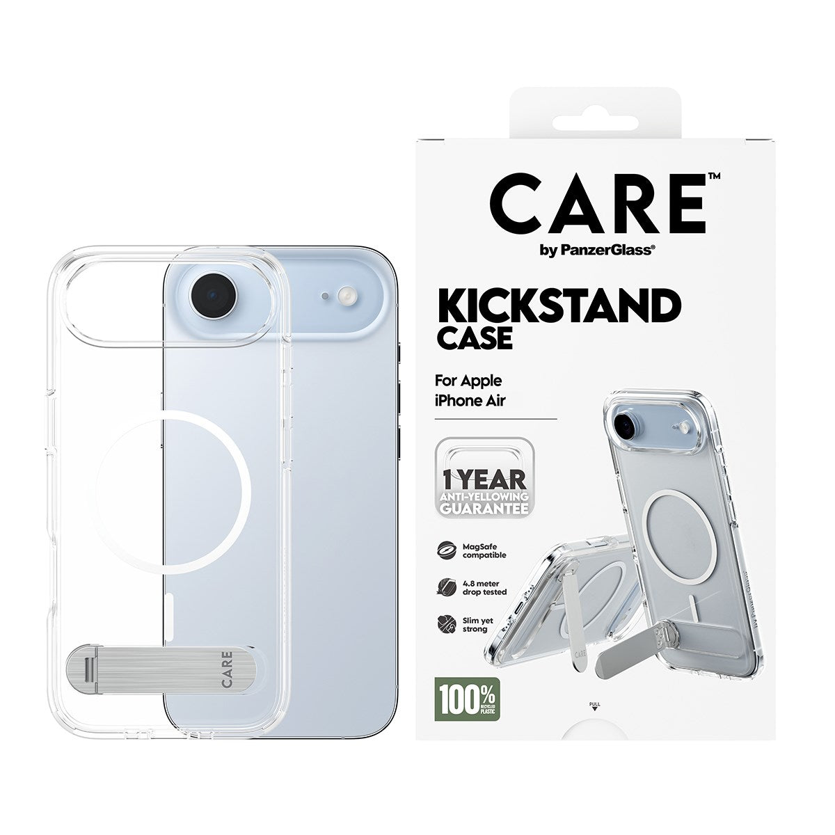 CARE by PanzerGlass® Case Transparent m. Kickstand & MagSafe iPhone Air