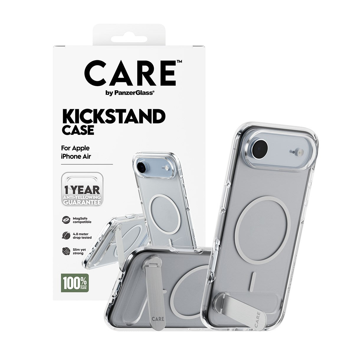 CARE by PanzerGlass® Case Transparent m. Kickstand & MagSafe iPhone Air
